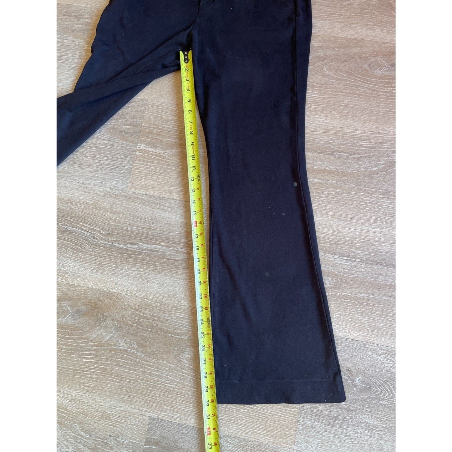 LEVEL 99 Black Faux Suede Wide Leg Pants, Size 297