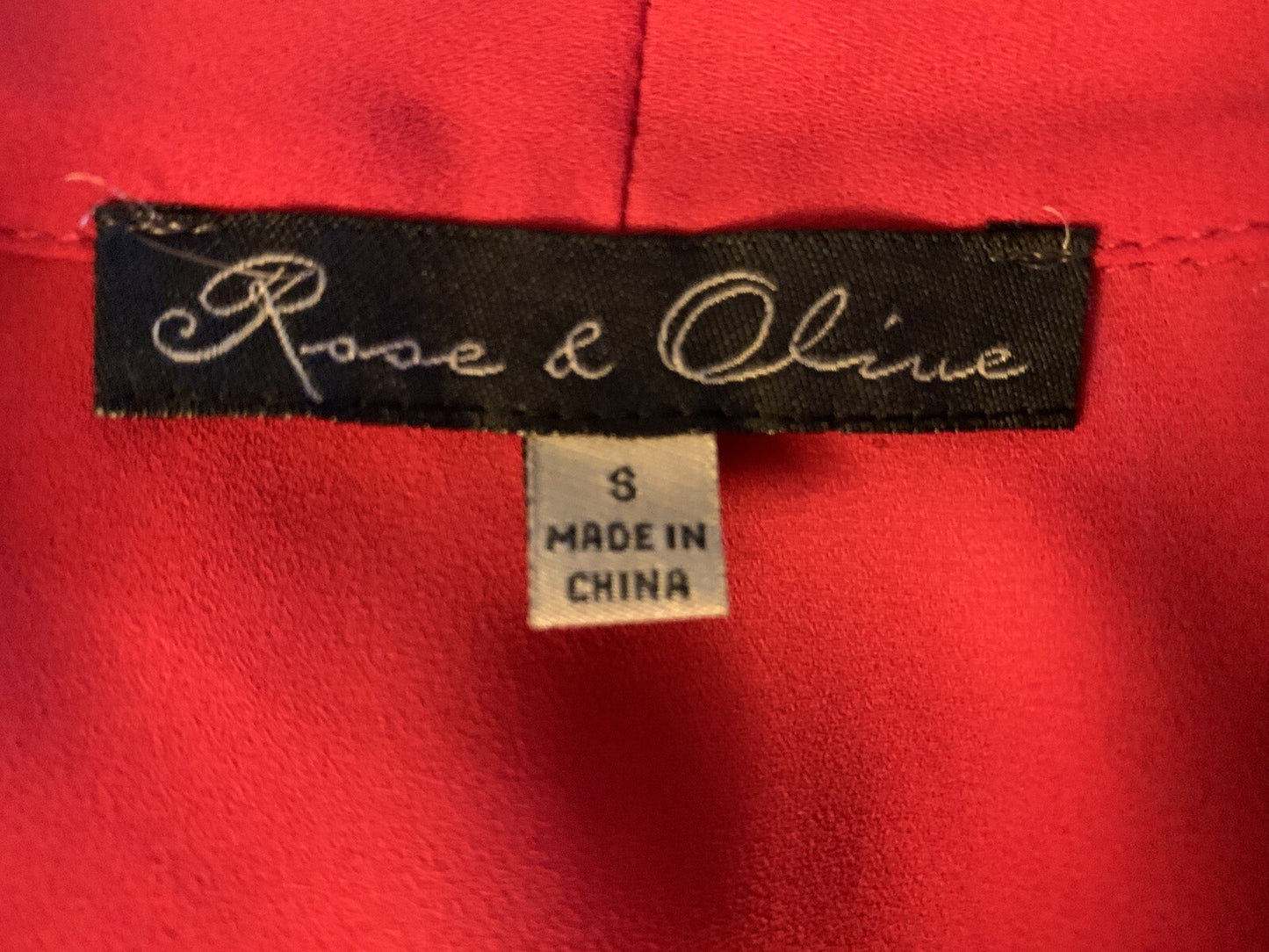 ROSIE & OLIVE Pretty Red Festive Blouse, Size S2