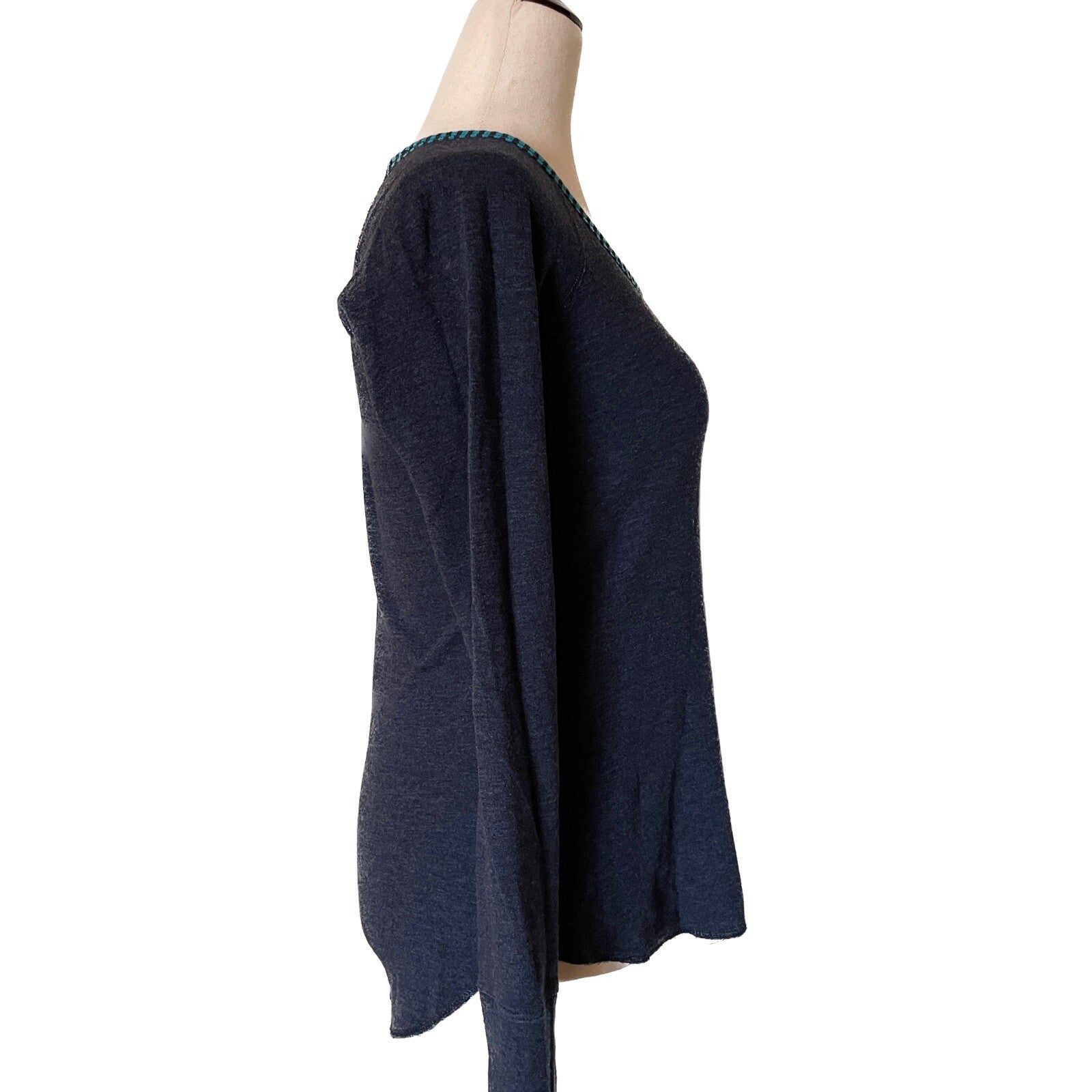 LULULEMON Reversible Green & Blue Stripe Pullover, Size Small4