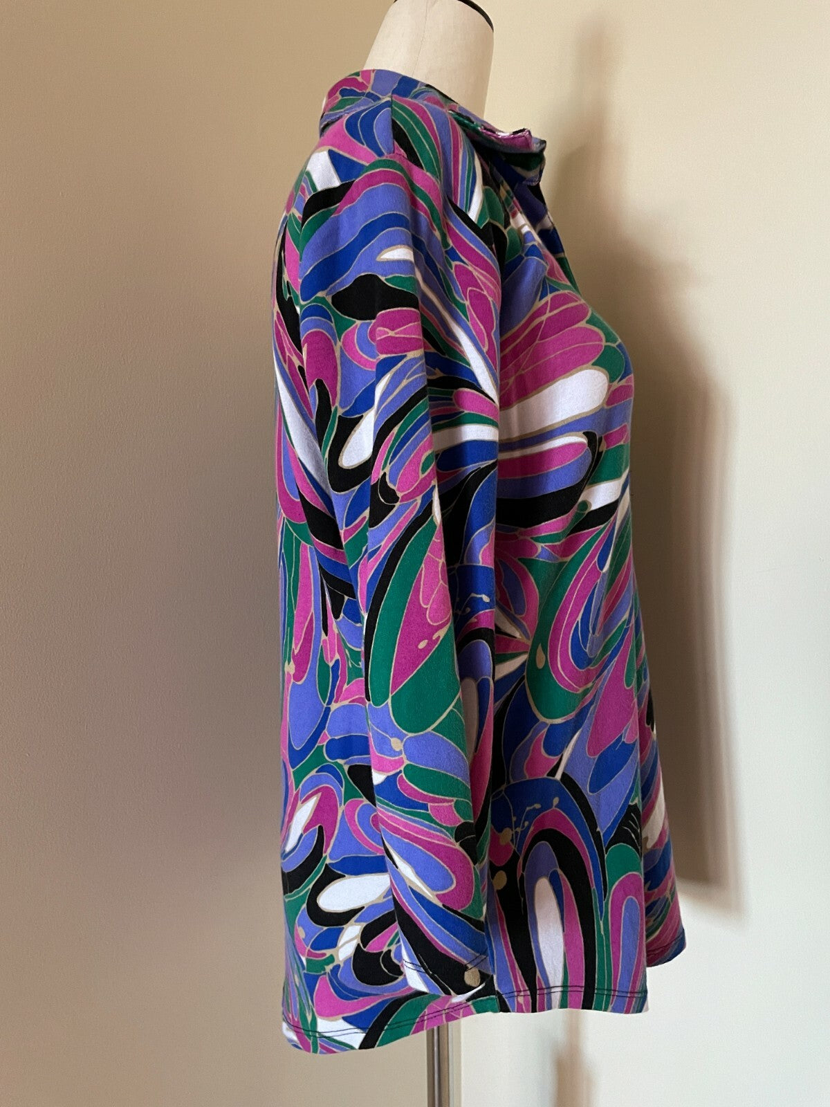 EVAN PICONE 100% Cotton Abstract Shirt, Size Large1