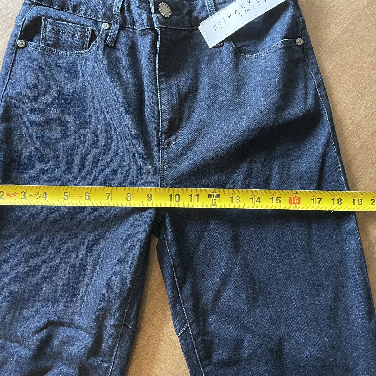 PARKER SMITH New Peek-a-Boo Red, White, Blue Stripe, Dark Blue Jeans, Size 2917