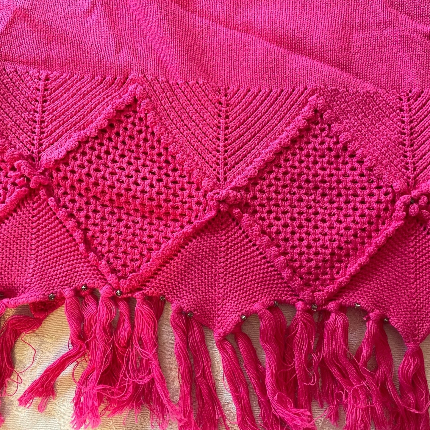 ANTTHONY MARK HANKINS ORIGINAL New % Cotton Crochet Fuchsia Sweater, Size 3X8
