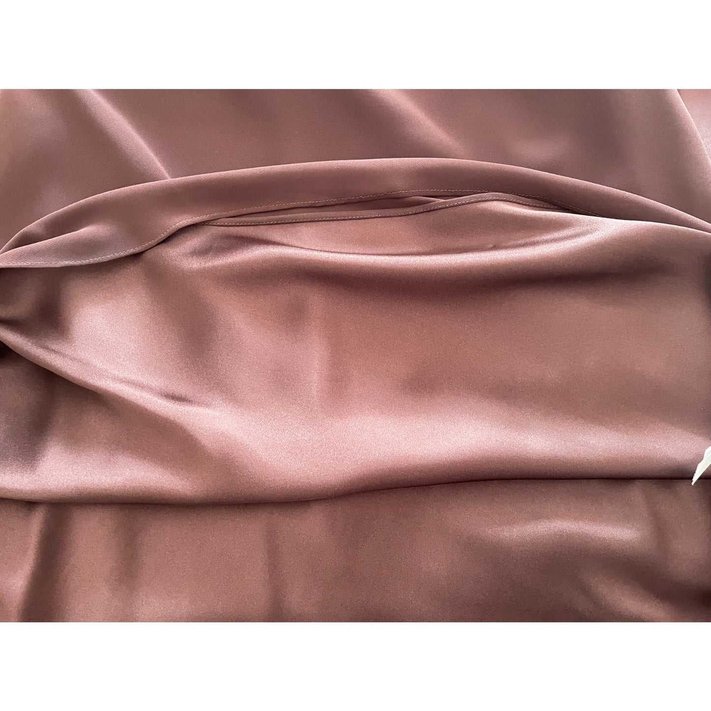 LIZ CLAIRBORNE Chocolate Brown Sheer Dress with Satin Sash Bow, Size 48