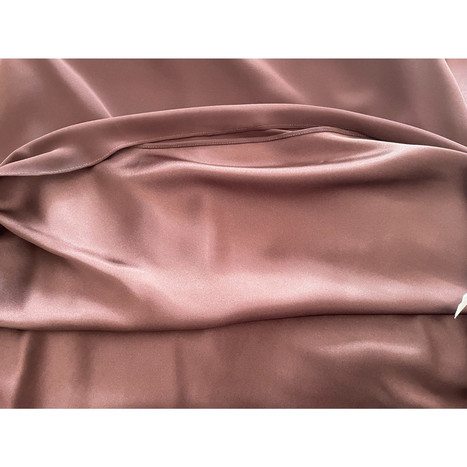 LIZ CLAIRBORNE Chocolate Brown Sheer Dress with Satin Sash Bow, Size 48