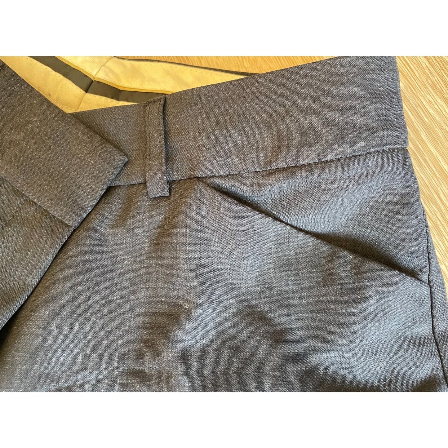 THEORY Black Wool Straight Leg Dress Pants3
