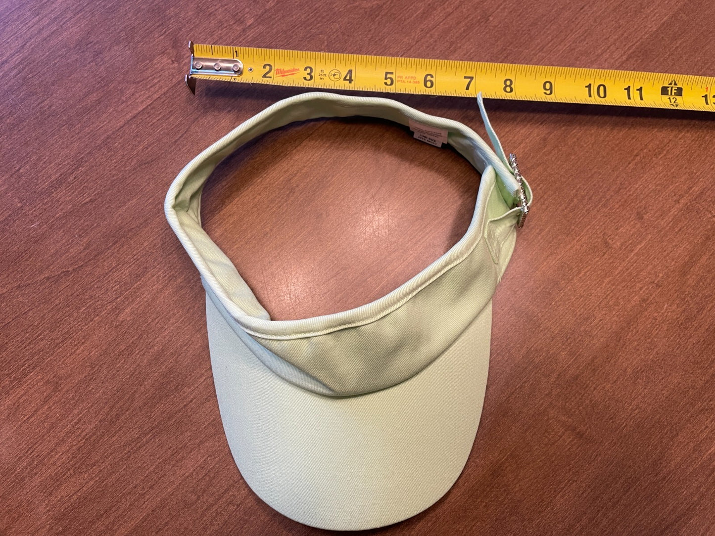 SUSAN GRAVER New Adorable Mint Green % Cotton Sun Visor with bling buckle8