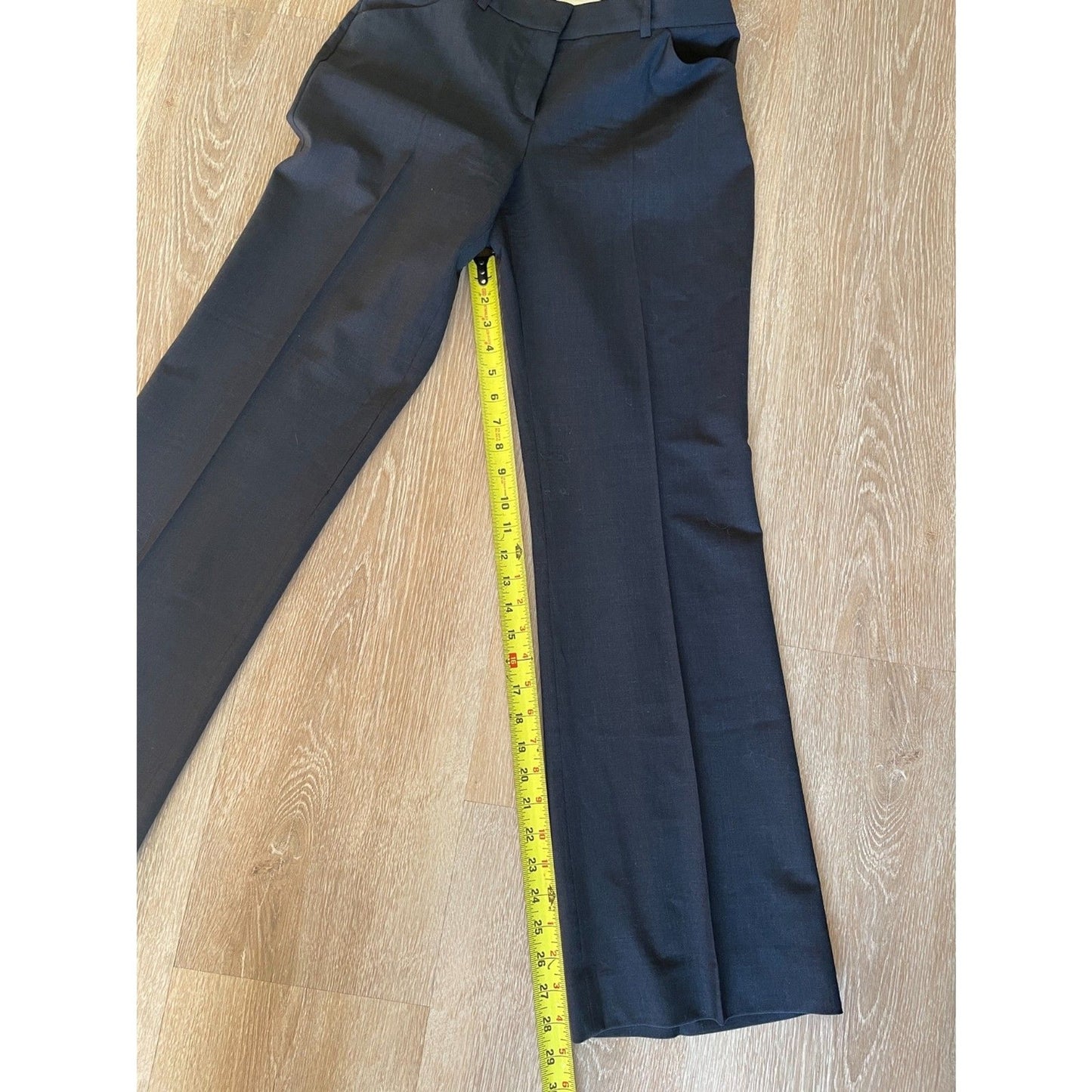 THEORY Black Wool Straight Leg Dress Pants9