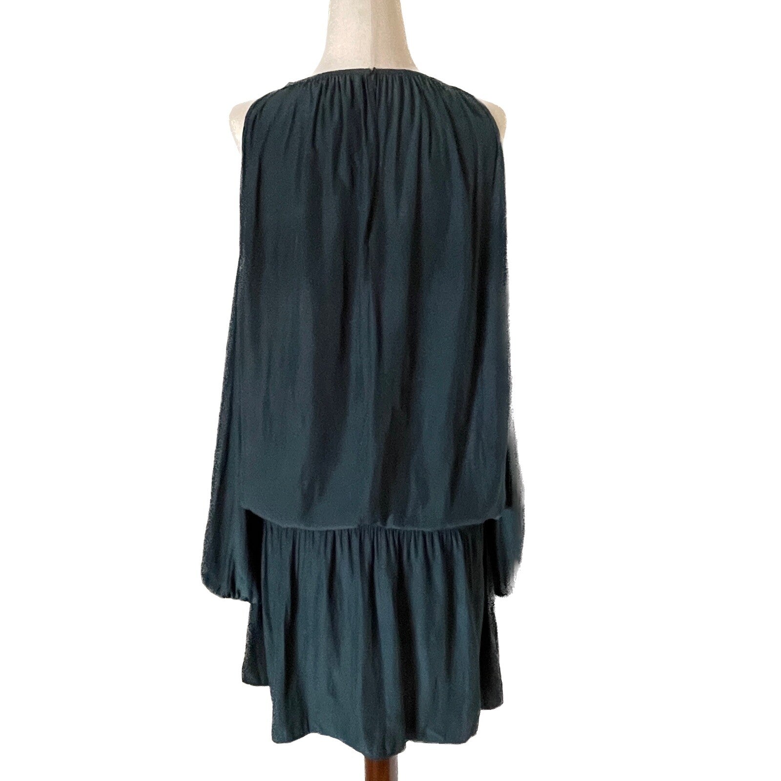 RAMY BROOK NWOT Lauren Spruce Green Cold Shoulder Long Sleeve Dress, Size Small 5