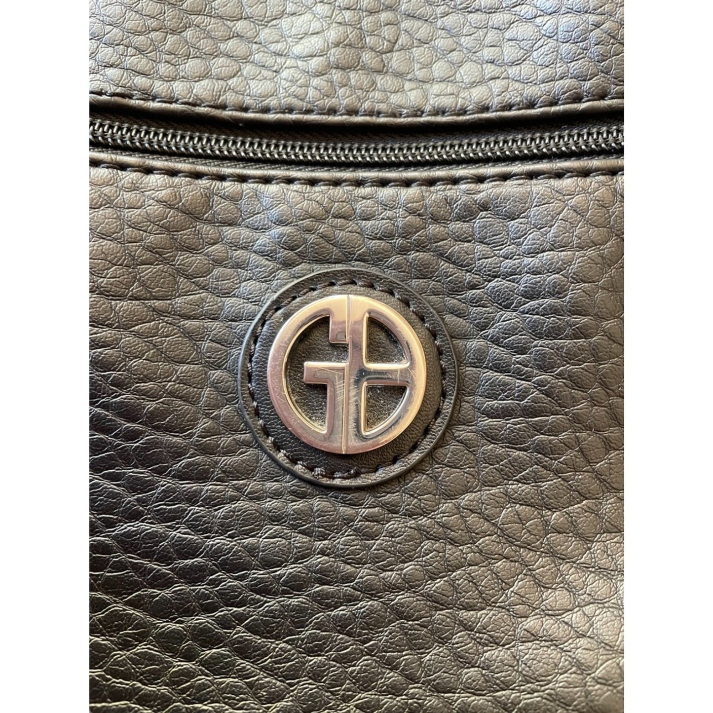 GIANI BERNINI Black Pebble Leather Tote Bag2