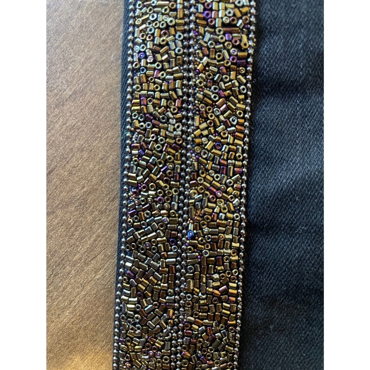MOTHER New Black Guilty Flash Jeans with Tuxedo Sequin Beaded Stripe, Size 242