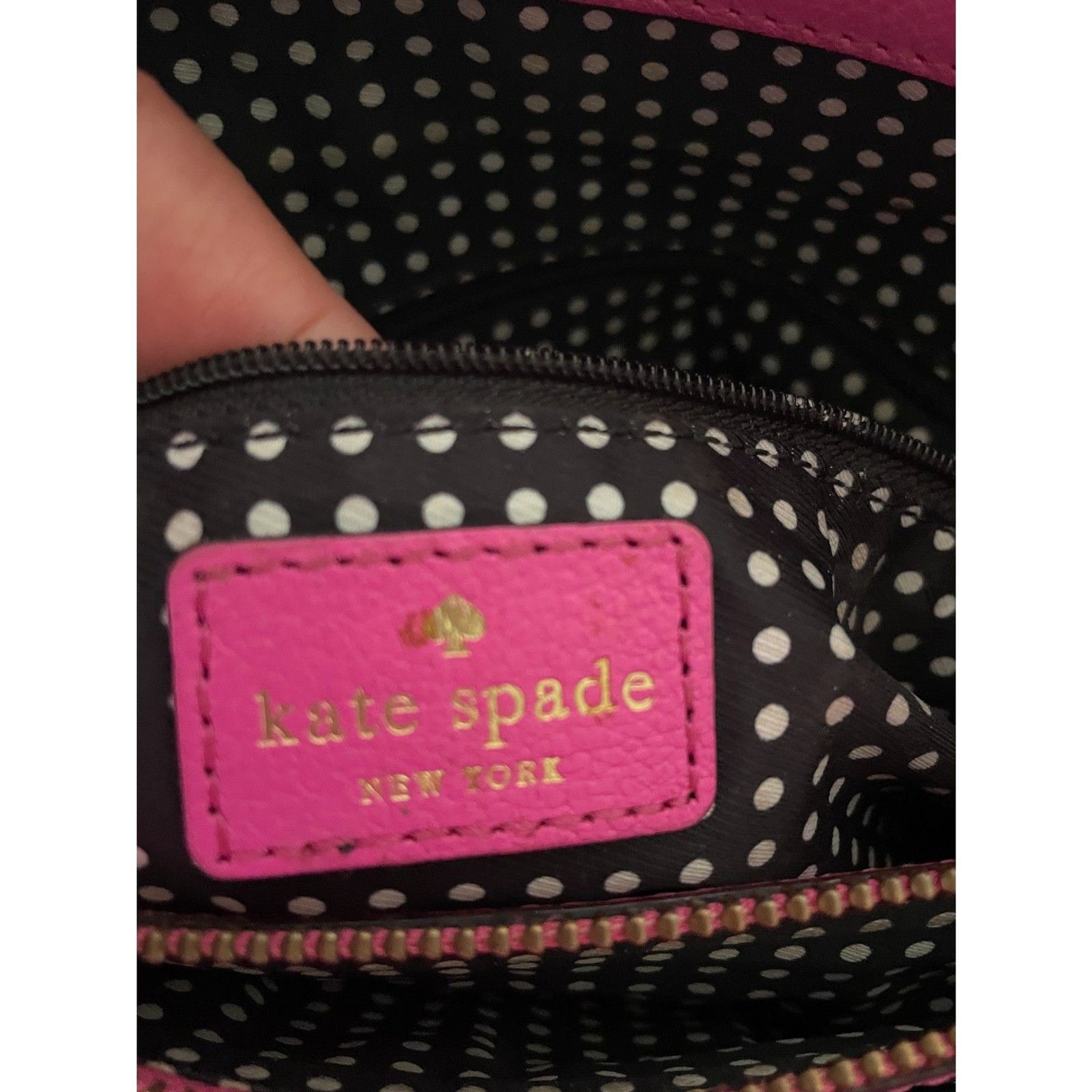 KATE SPADE New York Geniun Leather Pink Fuchsia Bow Satchel Handbag7