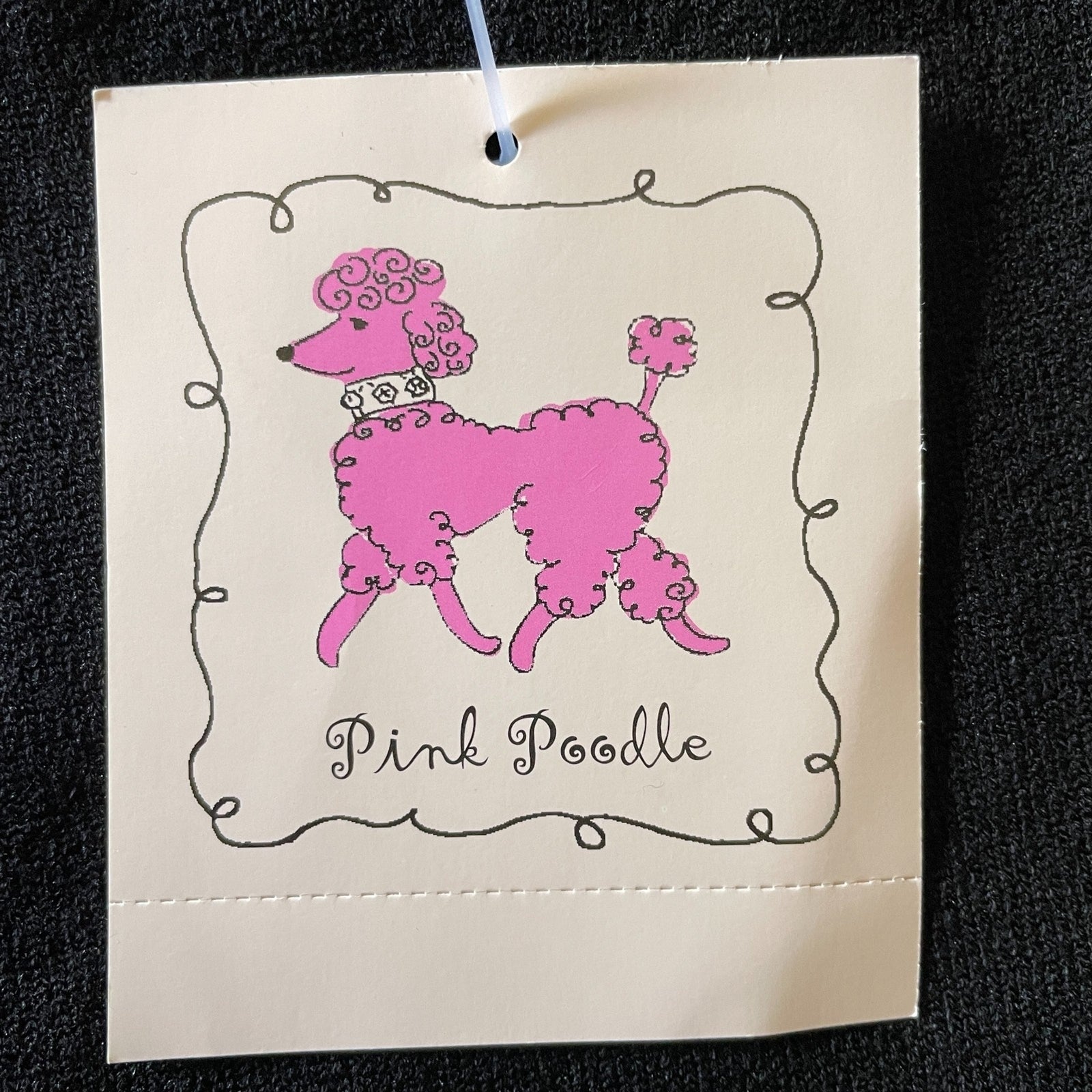 PINK POODLE New Black Sweater with Jeweled V-Neck Sweater, Size 3X6