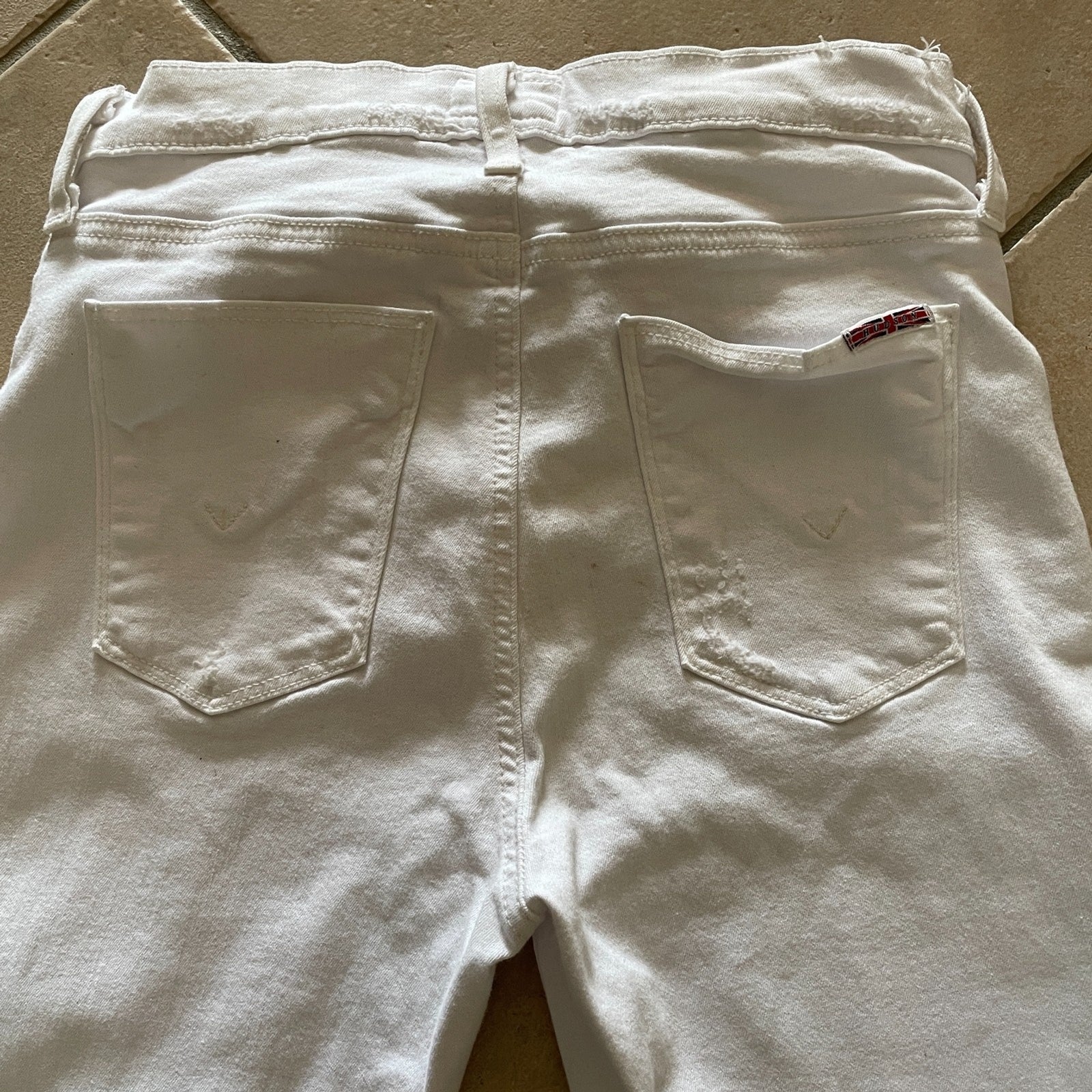 HUDSON Women's Barbara High Waist White Super Skinny Jeans, Size 267