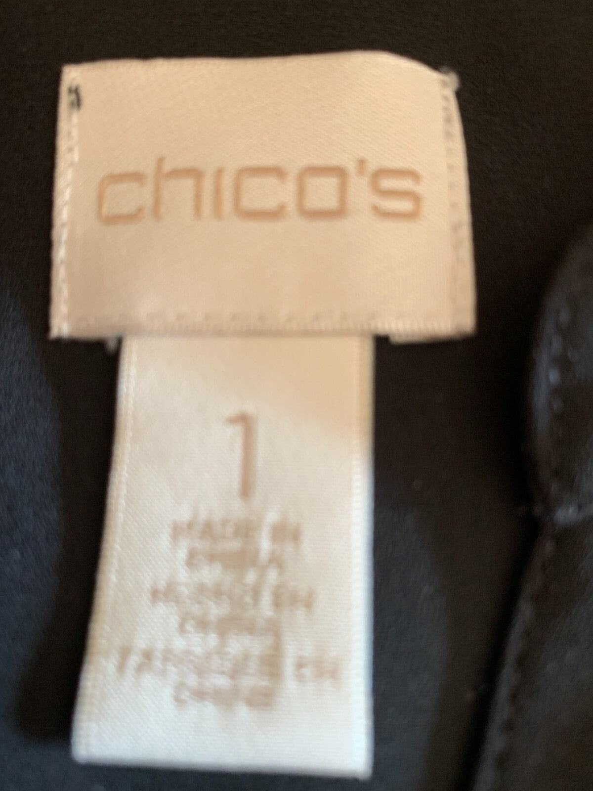 CHICO'S Black and White Animal Print Pleated Blouse, Size 12