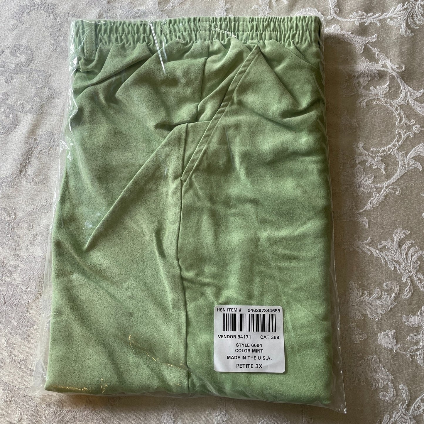 MAGGIE SWEET New Mint Green Velveteen Elastic Waist Pants, Size 3X Petite10