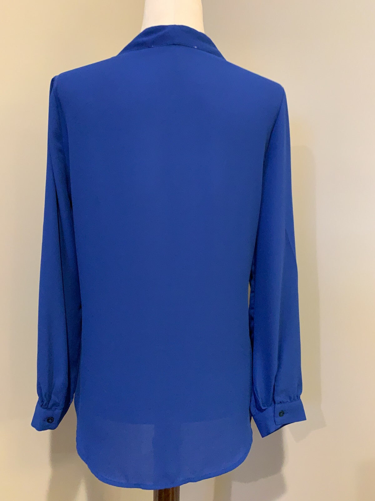 Beautiful Blue Long Sleeve Blouse, Size Small1