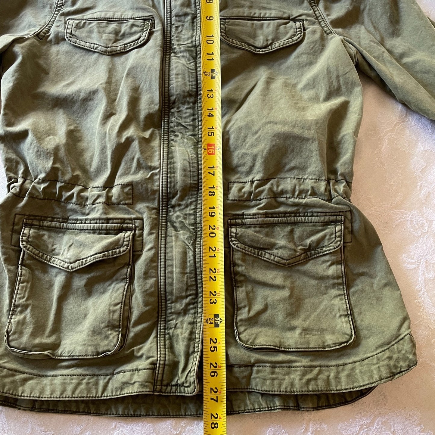 LUCKY BRAND Women's Olive Green Military Utility Jacket, Size S10