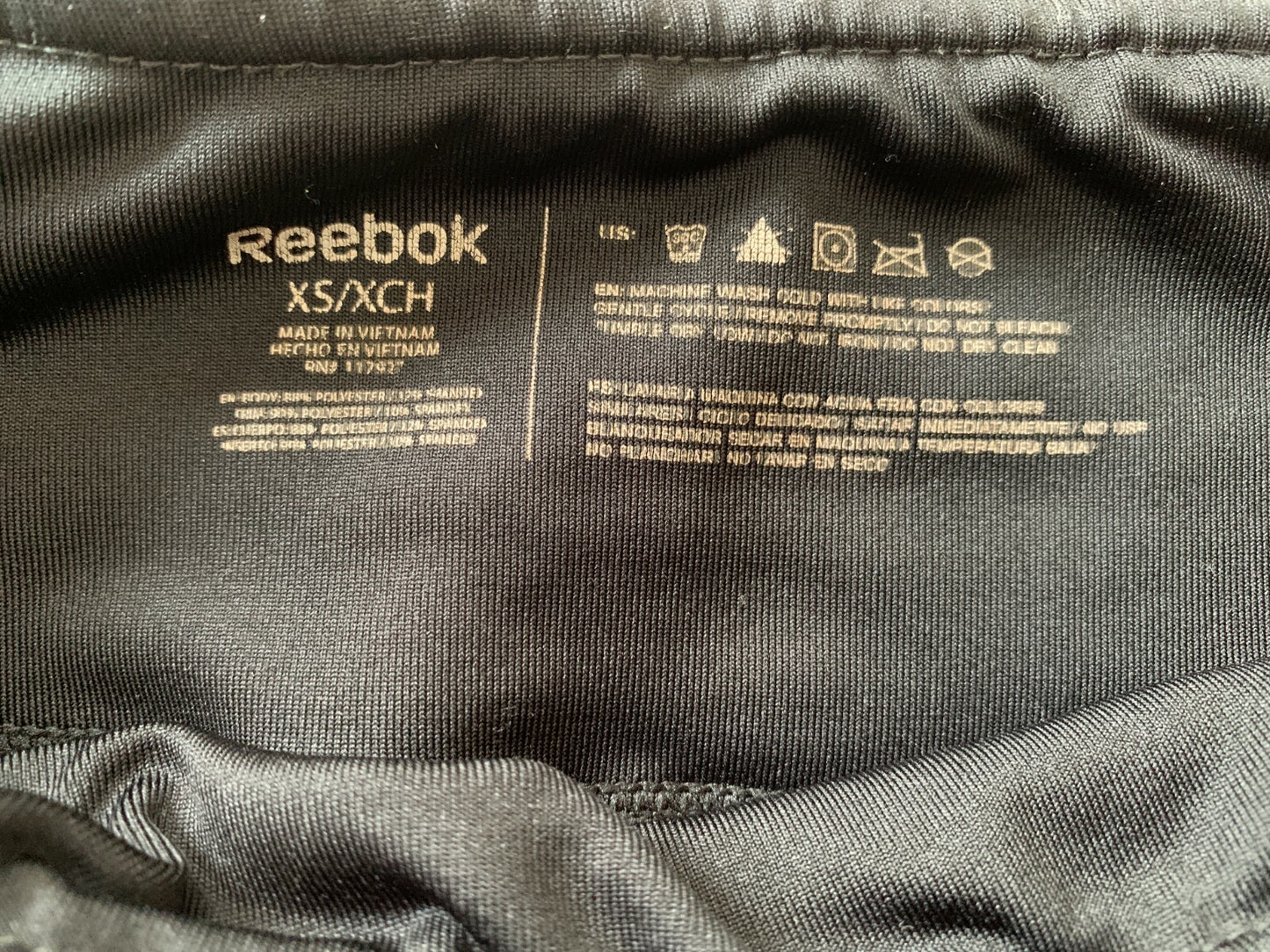 REEBOK Women's Black Shortie, Size XS1