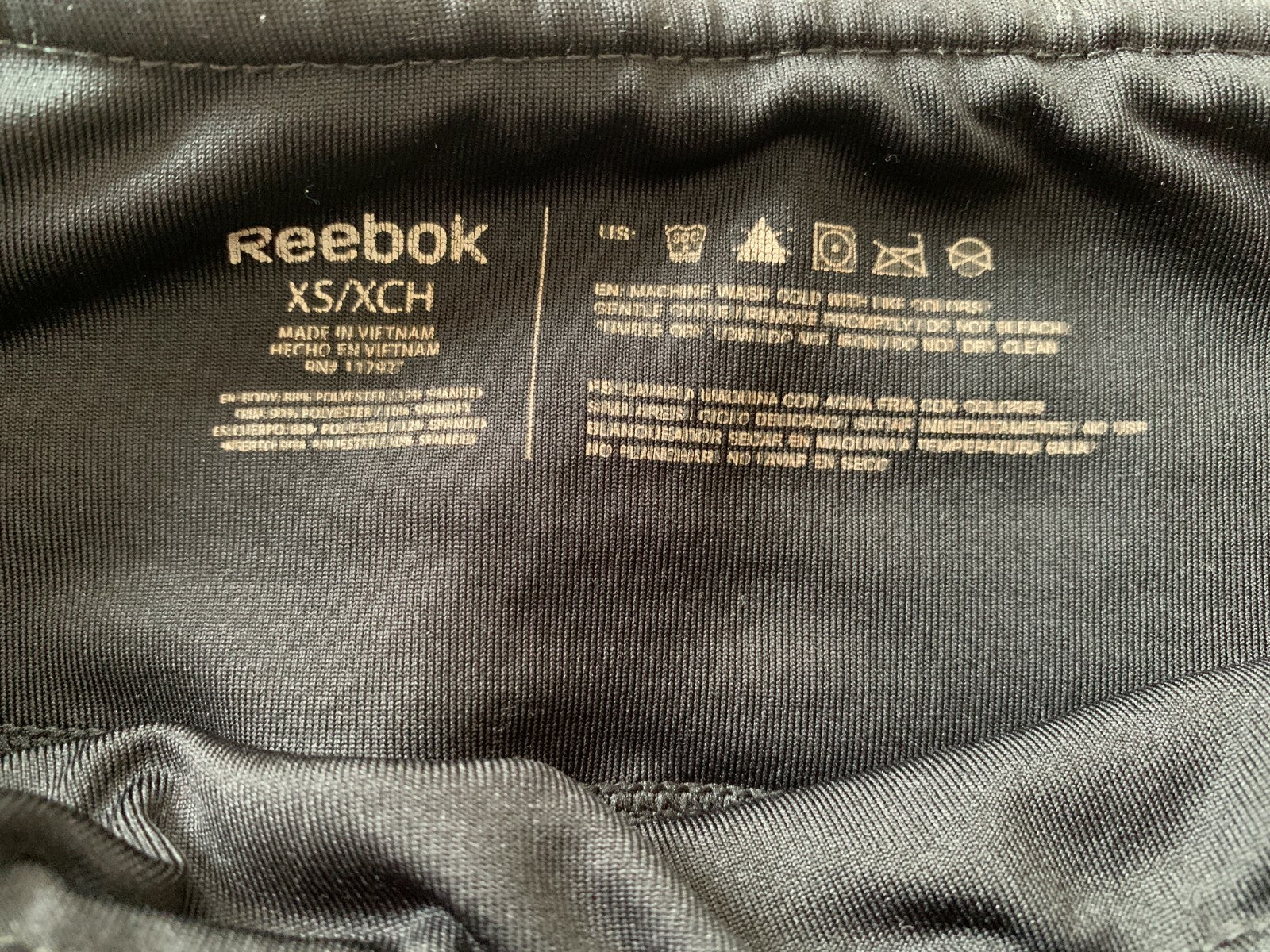 REEBOK Women's Black Shortie, Size XS1