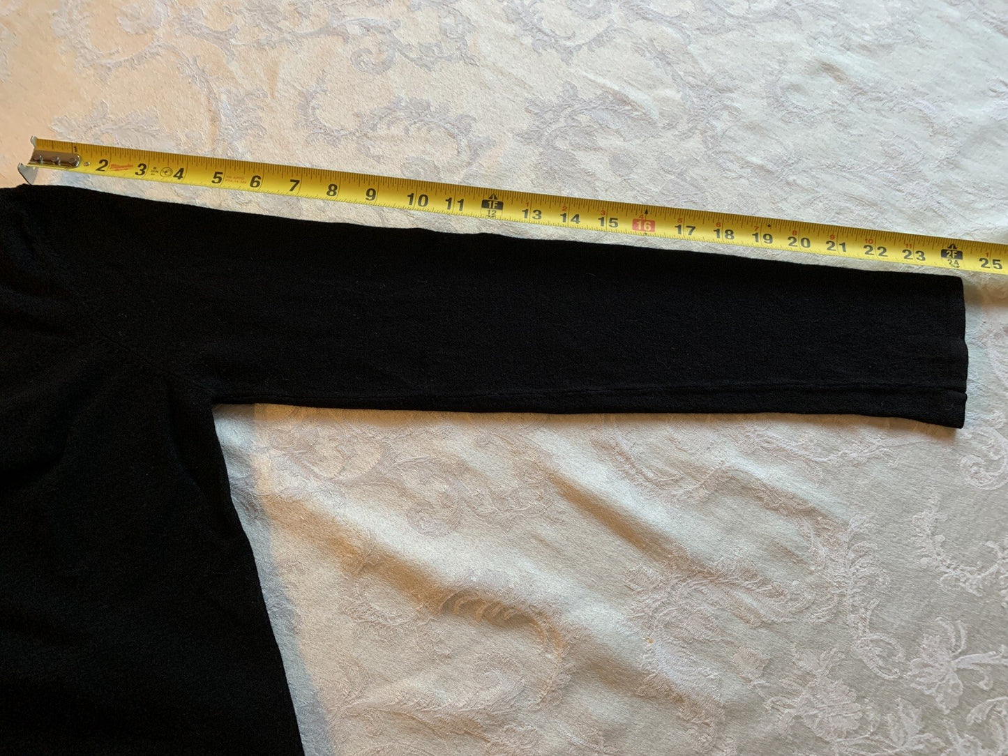 KATHERINE BARCLAY Black Sweater w/Beaded V-Neck10