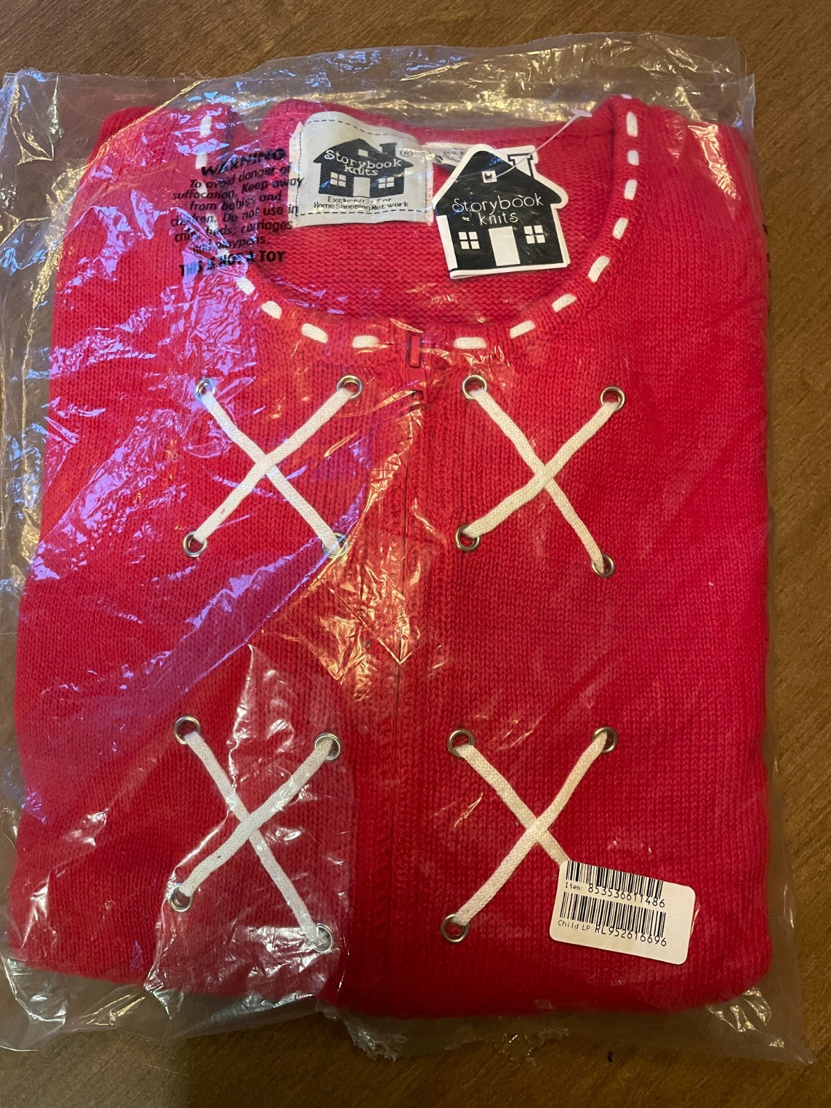 STORYBOOK KNITS NEW Nantucket Shore Red White Cardigan Cotton Sweater, Size 3X2