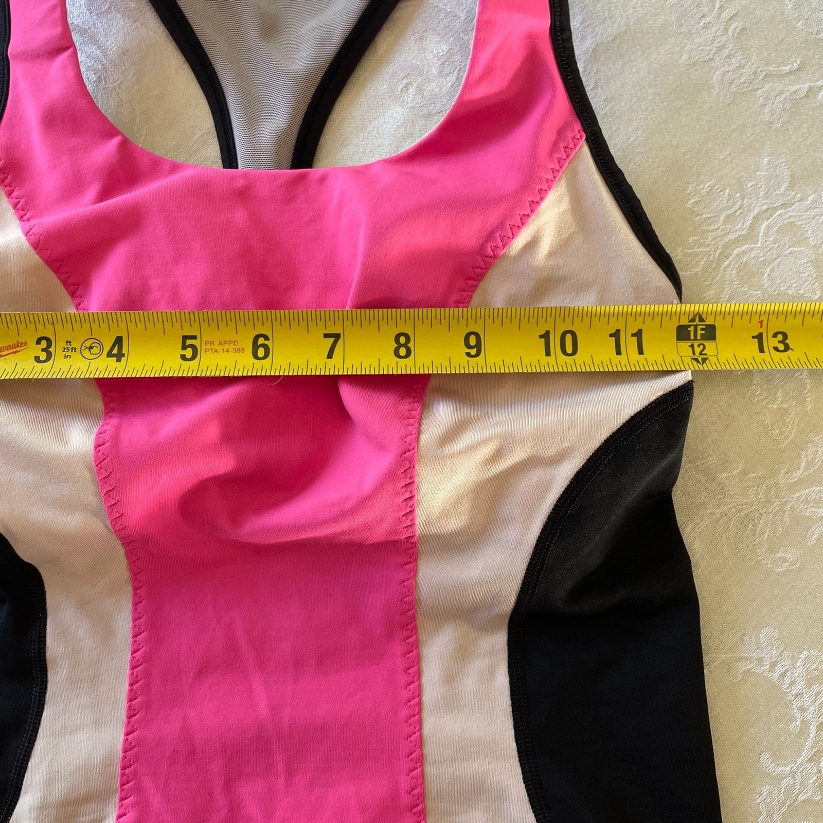 LULULEMON Cardio Kick Tank Pink, Black, White Top with Running Racerback, Size 28