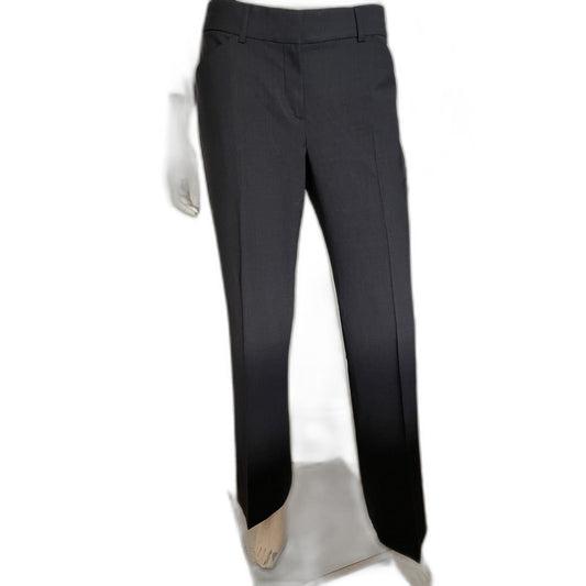 THEORY Black Wool Straight Leg Dress Pants0