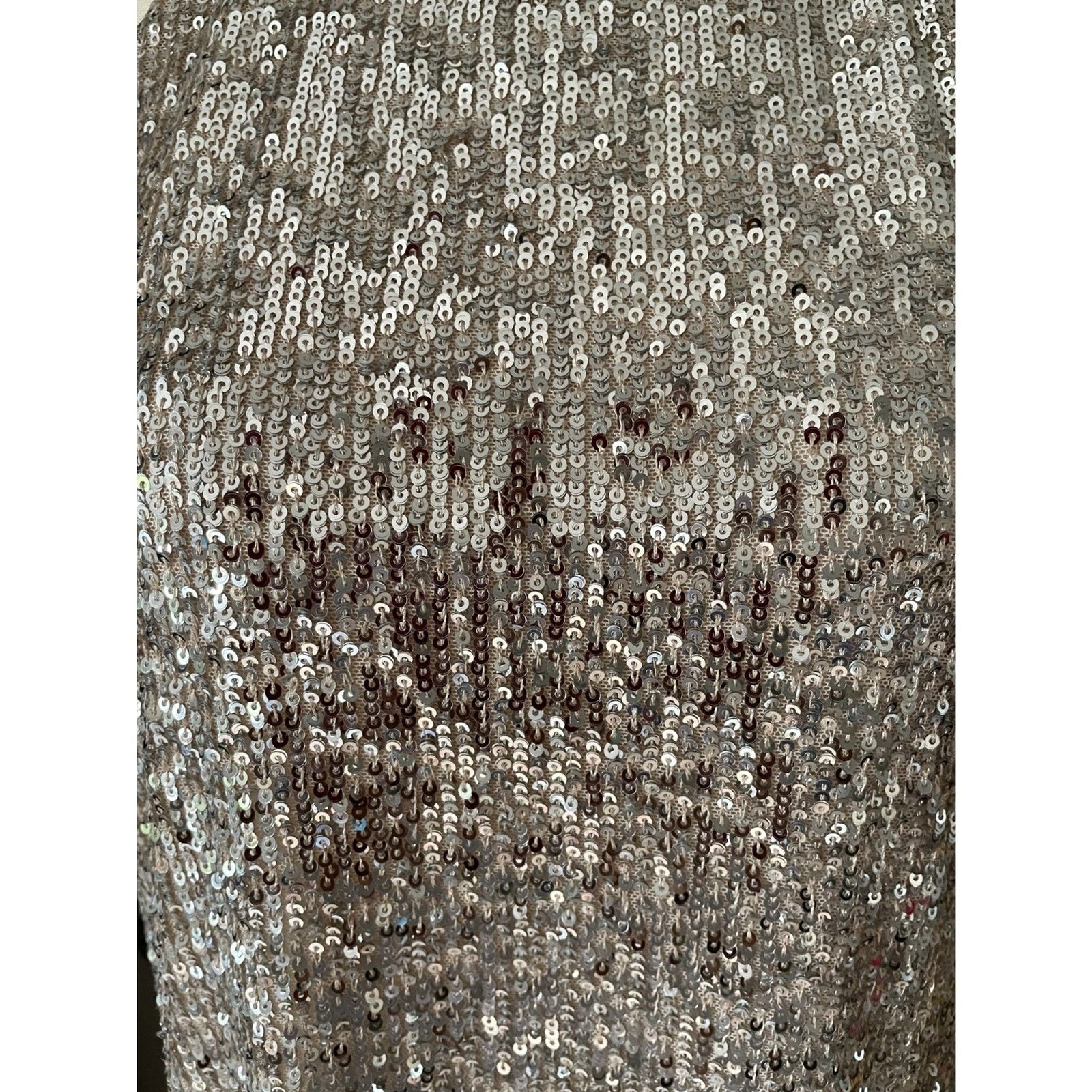 CABLE & GAUGE New Cream Sequin Sleeveless Turtleneck Halter Top, Size Small4