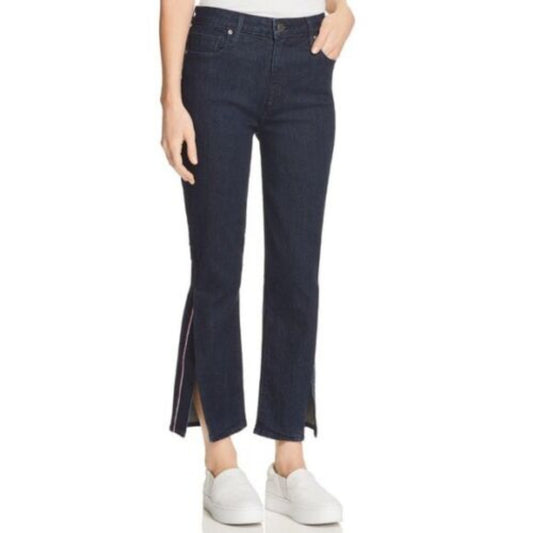PARKER SMITH New Peek-a-Boo Red, White, Blue Stripe, Dark Blue Jeans, Size 290