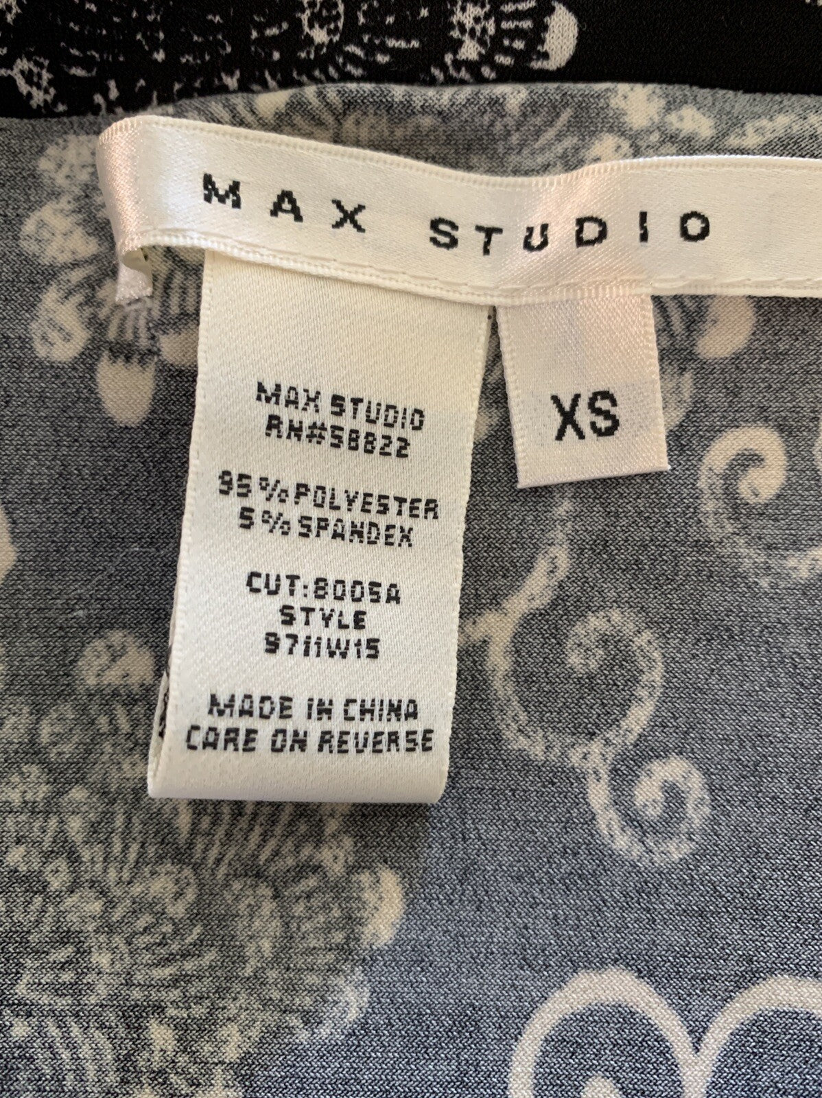 MAX STUDIO Black & White Paisley Ruffle Skirt2