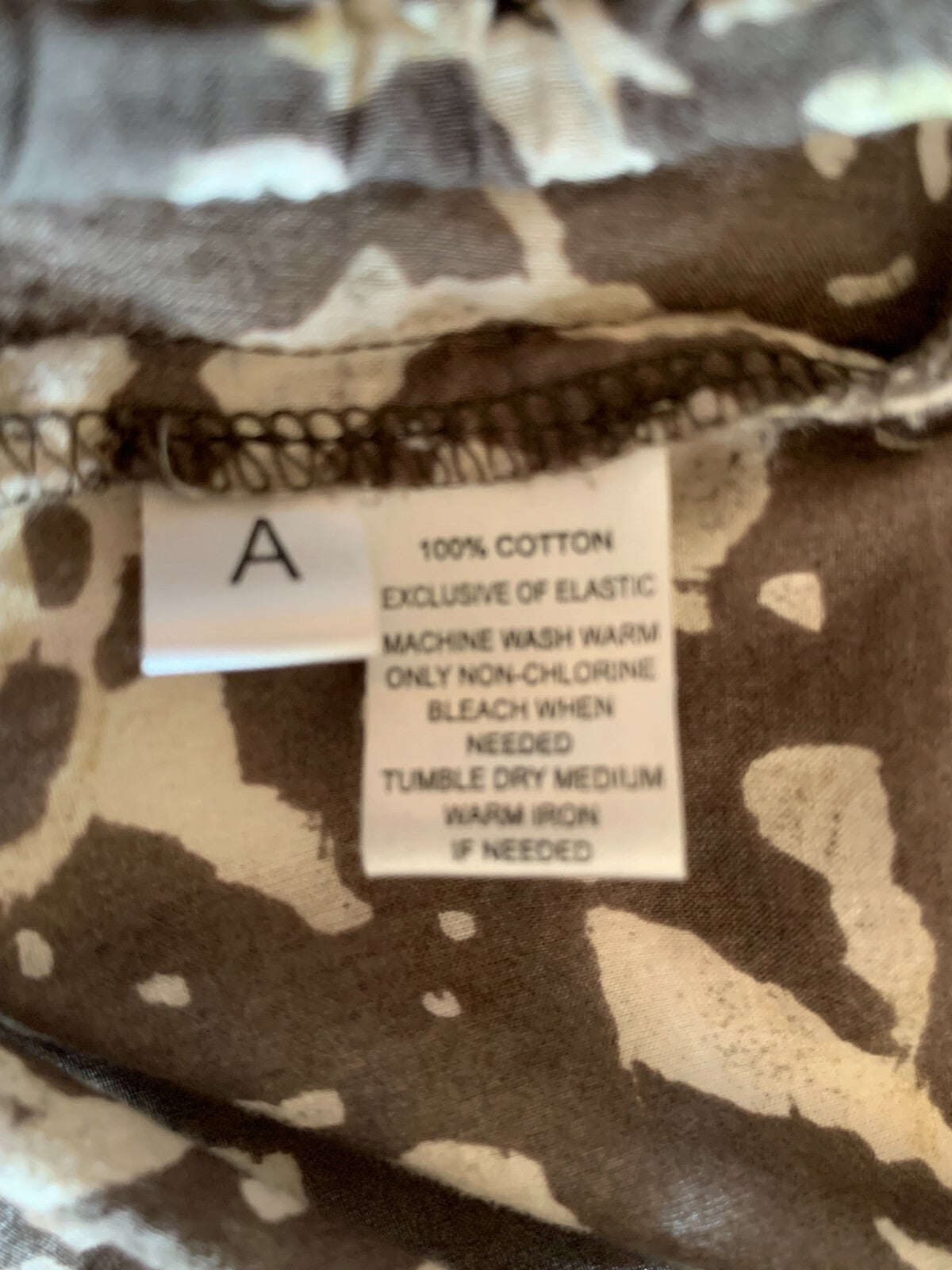 LOFT 100% Cotton Brown & Cream Animal Print Tank with Ruffles6