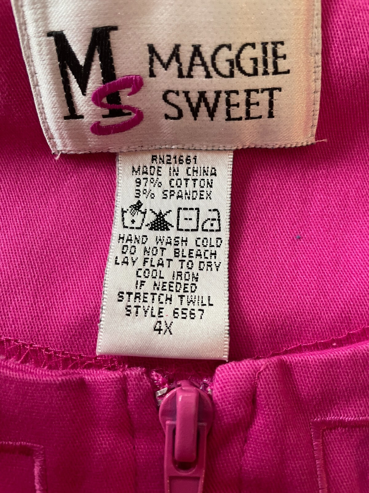MAGGIE SWEET New Women's Pink Cotton Jacket with Jewels, Size 4X3