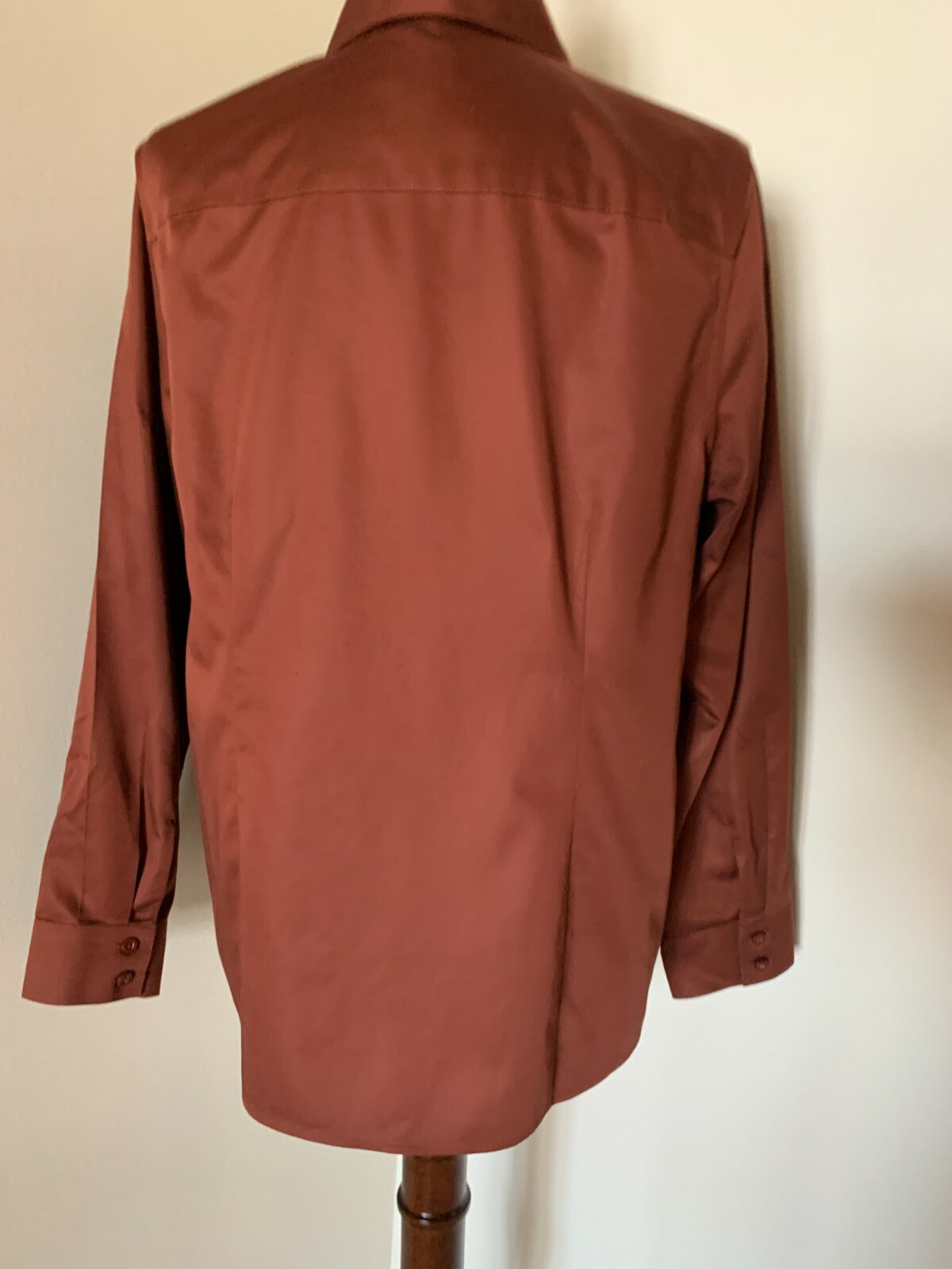 CHICO'S 100% Cotton Brick Color Long Sleeve, Size 11