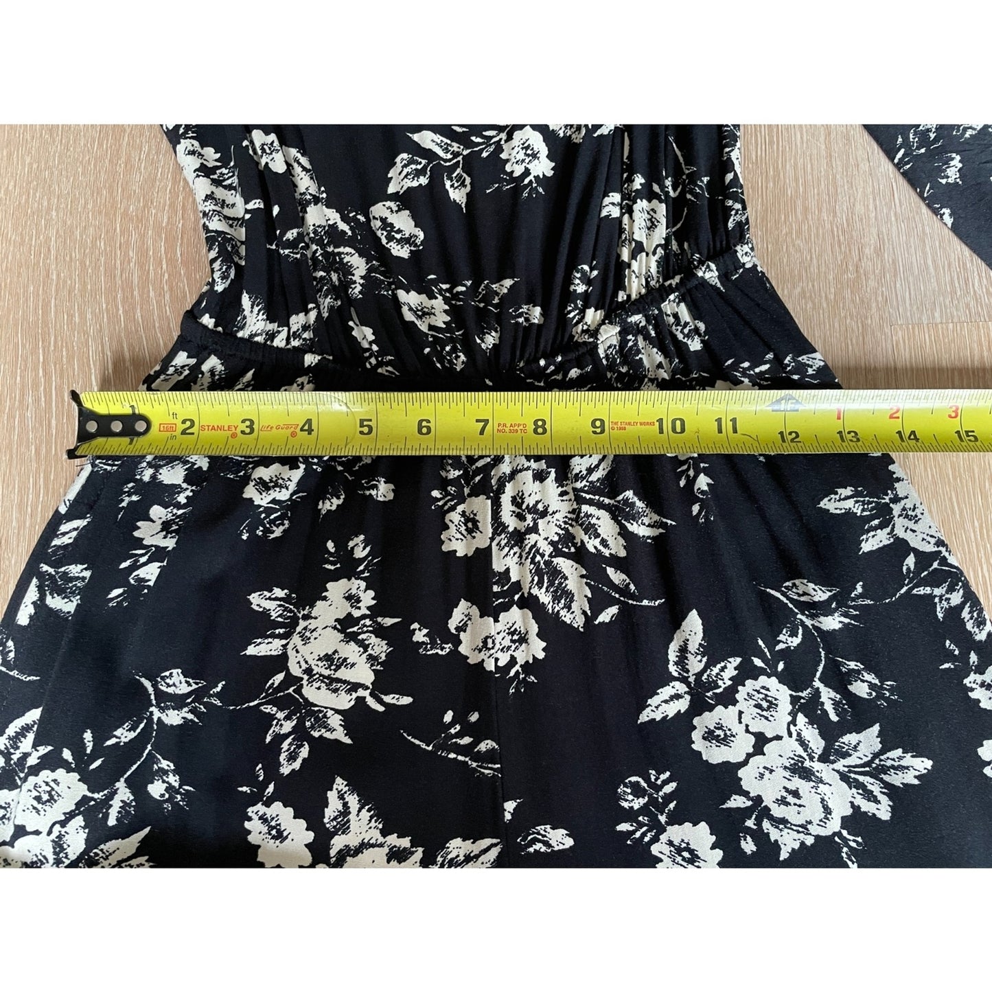 MIMI CHICA Black and White Floral Off-The-Shoulder Jumpsuit, Size XS6