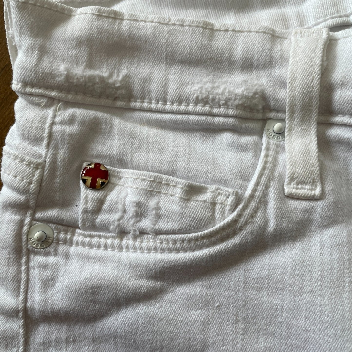 HUDSON Women's Barbara High Waist White Super Skinny Jeans, Size 2610