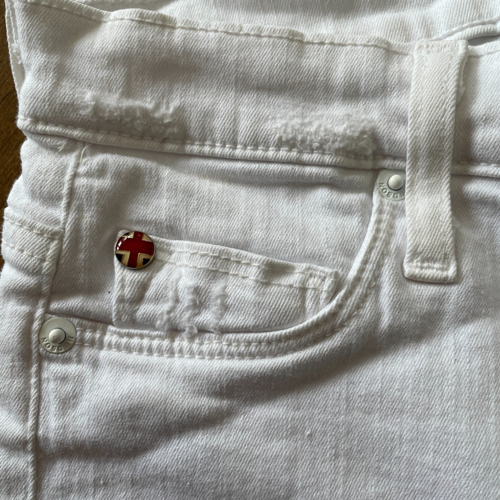 HUDSON Women's Barbara High Waist White Super Skinny Jeans, Size 2610
