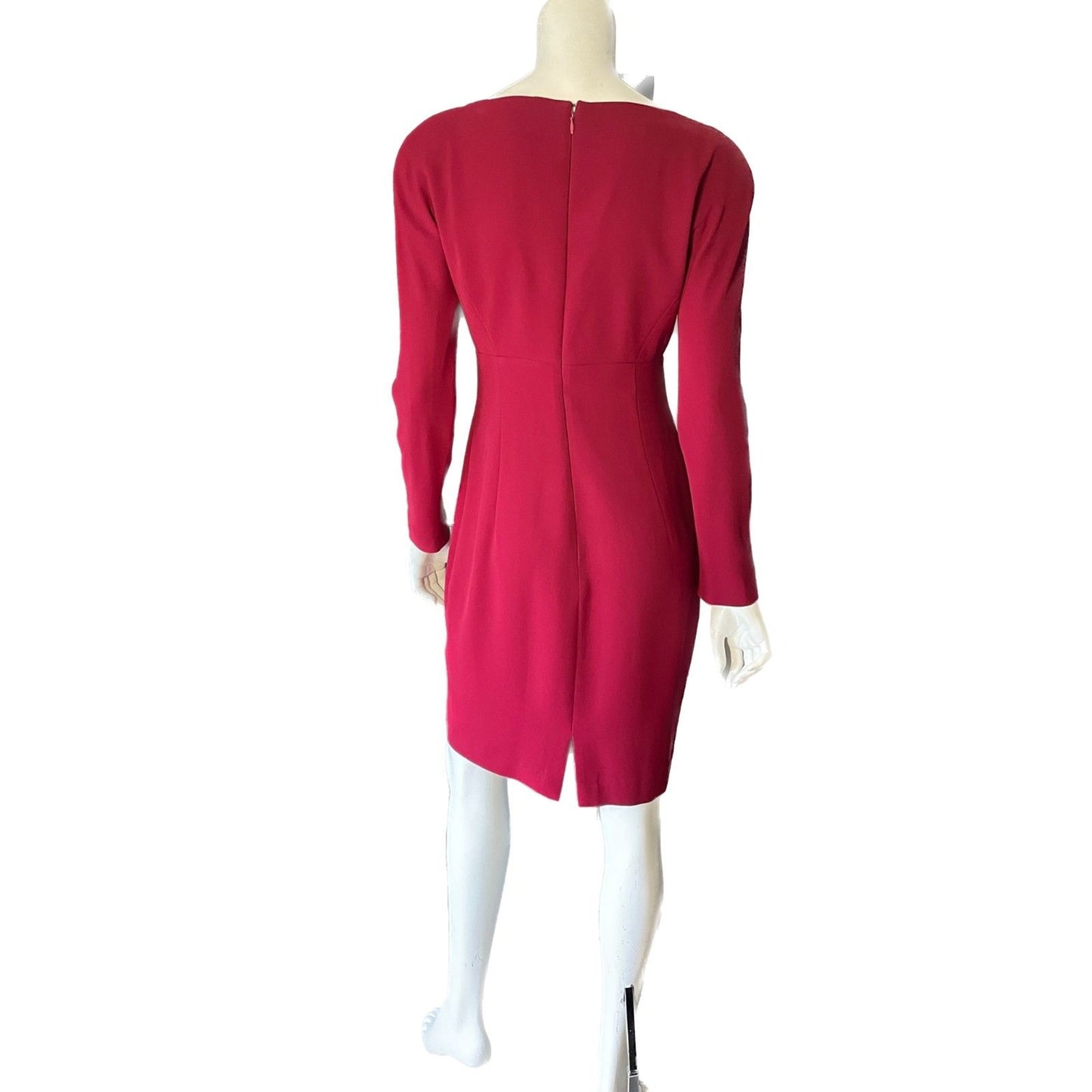 TARAHI NWOT Deep Red Long Sleeve Fitted Pencil Dress, Size 62