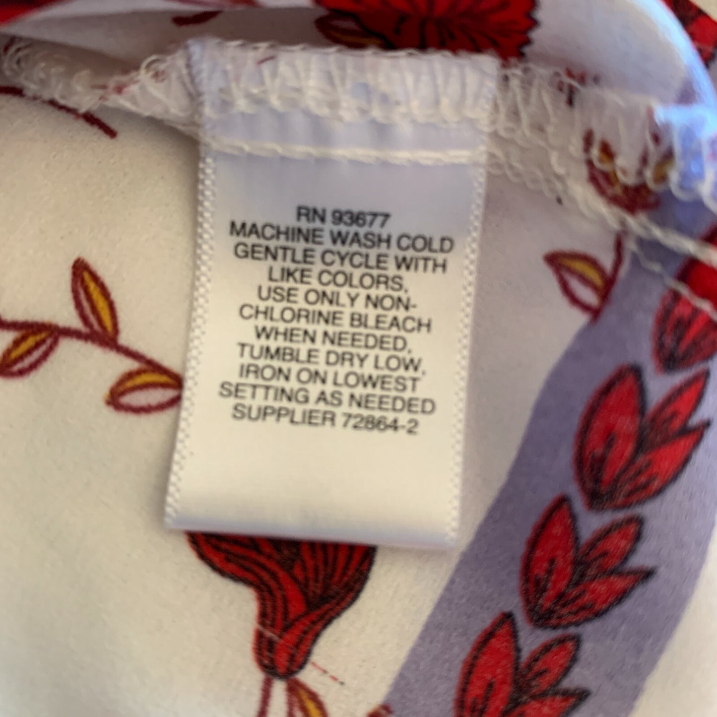 LIZ CLAIRBORN Rust and Cream Floral Sleeveless Blouse, Size Large5