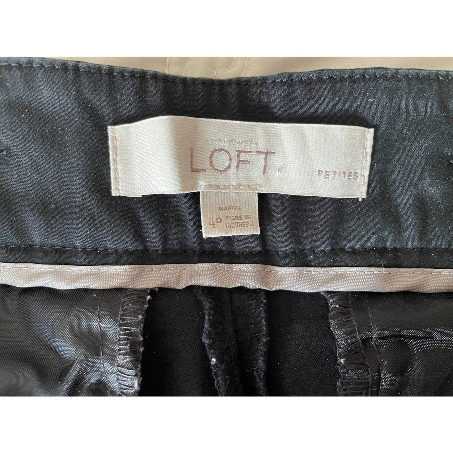 LOFT Black Chino Capri Pants, Size 4P4