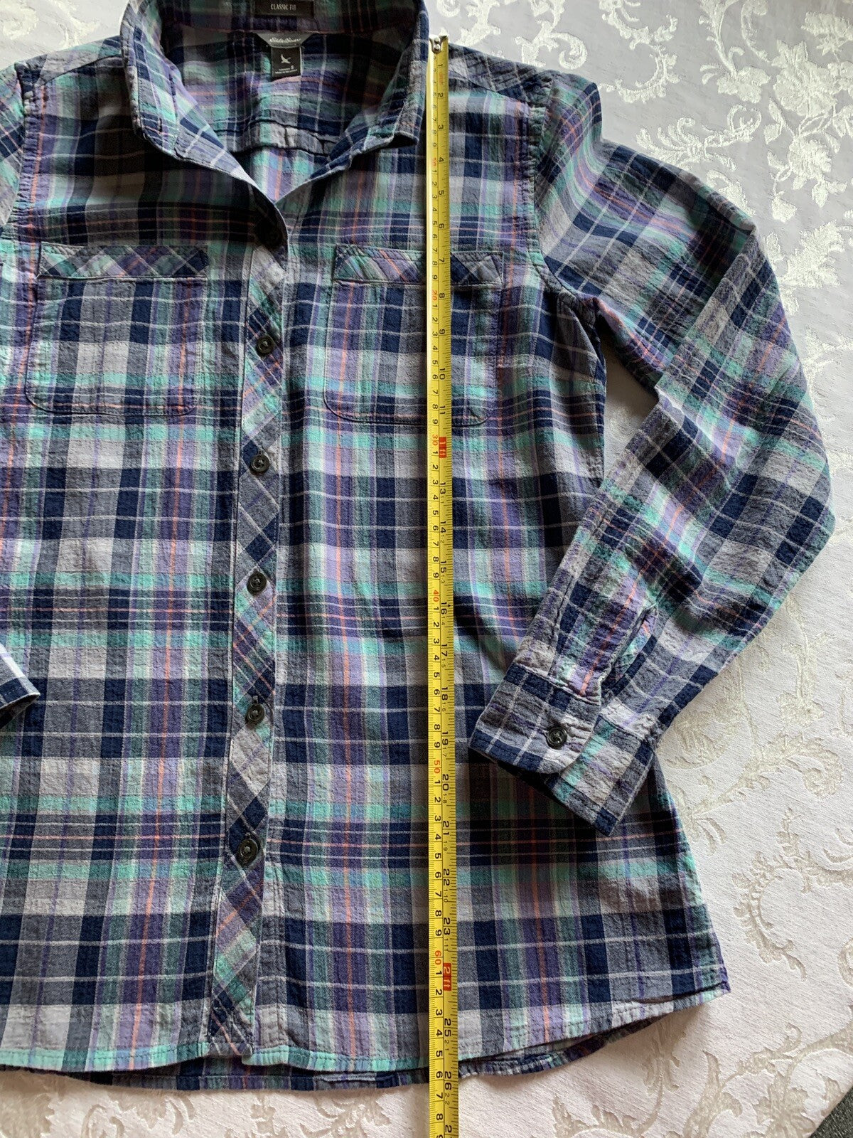 EDDIE BAUER Plaid Long Sleeve Button Down Shirt5