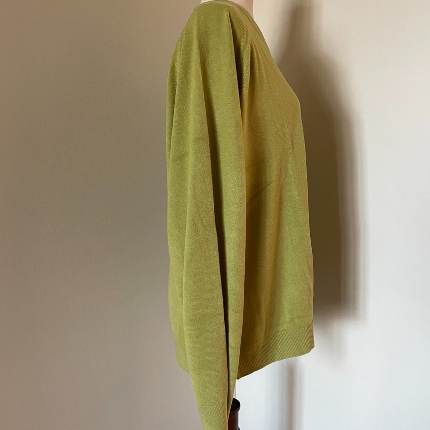 STITCHES IN TIME New Mock Neck Pea Green Sweater, Size 3X1