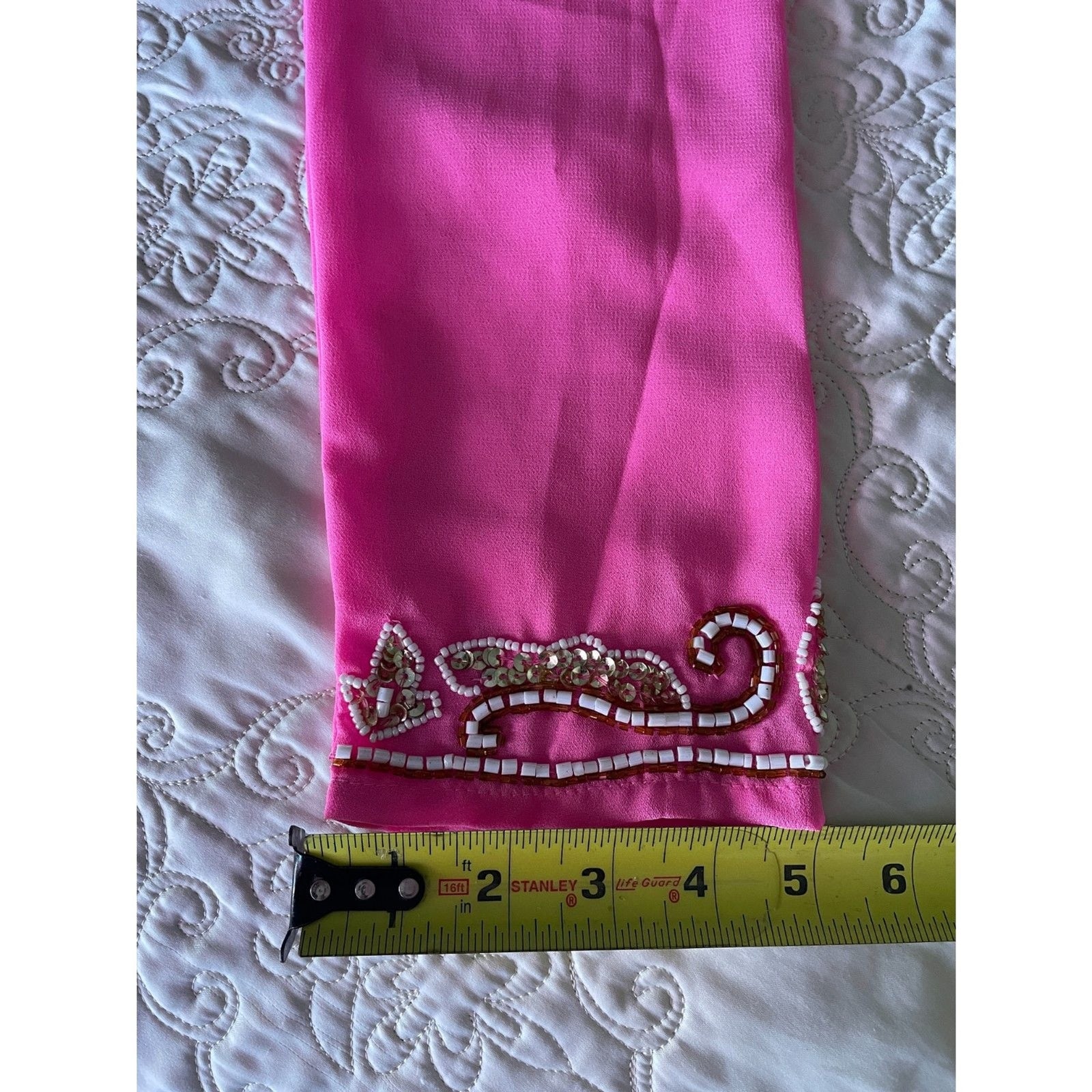 MIX NOUVEAU Pink Beaded Sheer Cover-Up, Size Small11