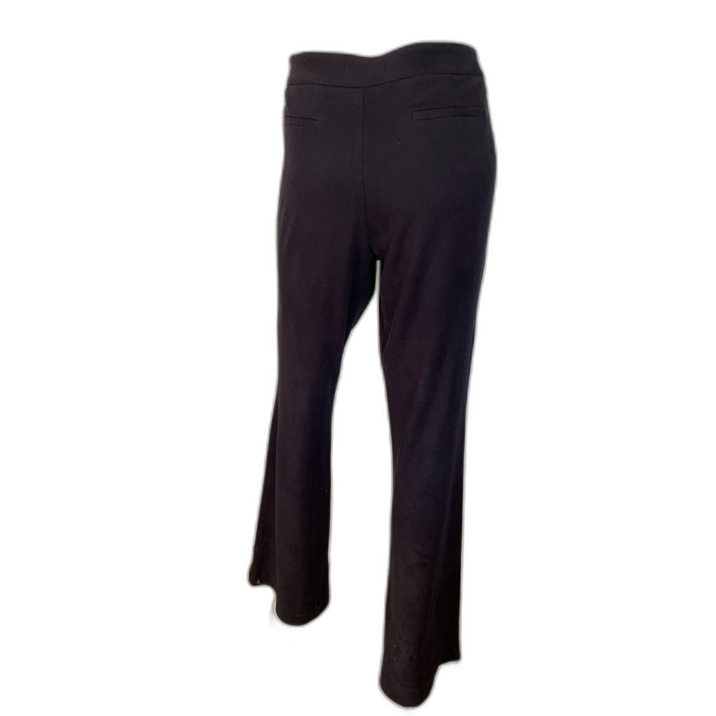 LEVEL 99 Black Faux Suede Wide Leg Pants, Size 292