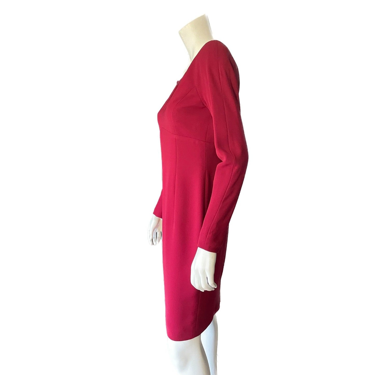 TARAHI NWOT Deep Red Long Sleeve Fitted Pencil Dress, Size 63