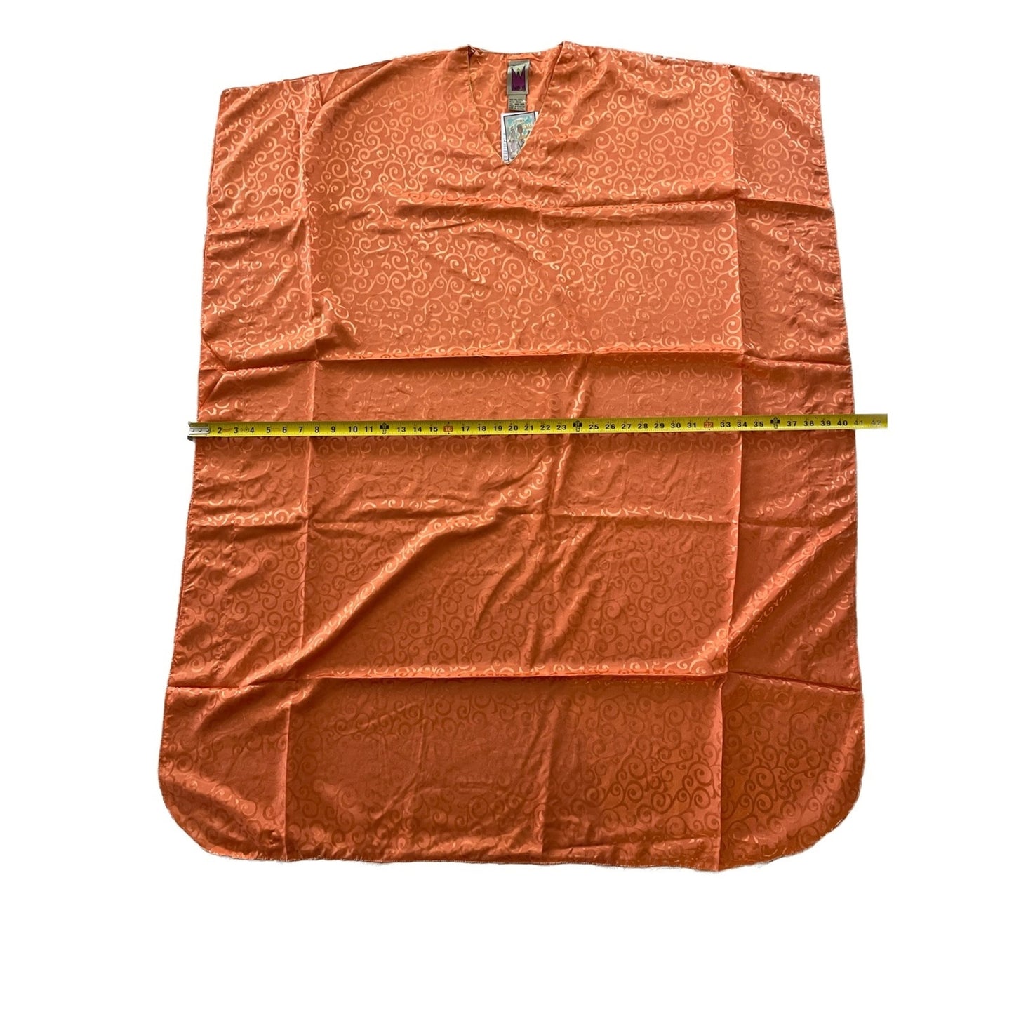 ANTTHONY MARK HANKINS ORIGINAL New Orange Swirl Caftan / Kaftan Dress, Free Size5