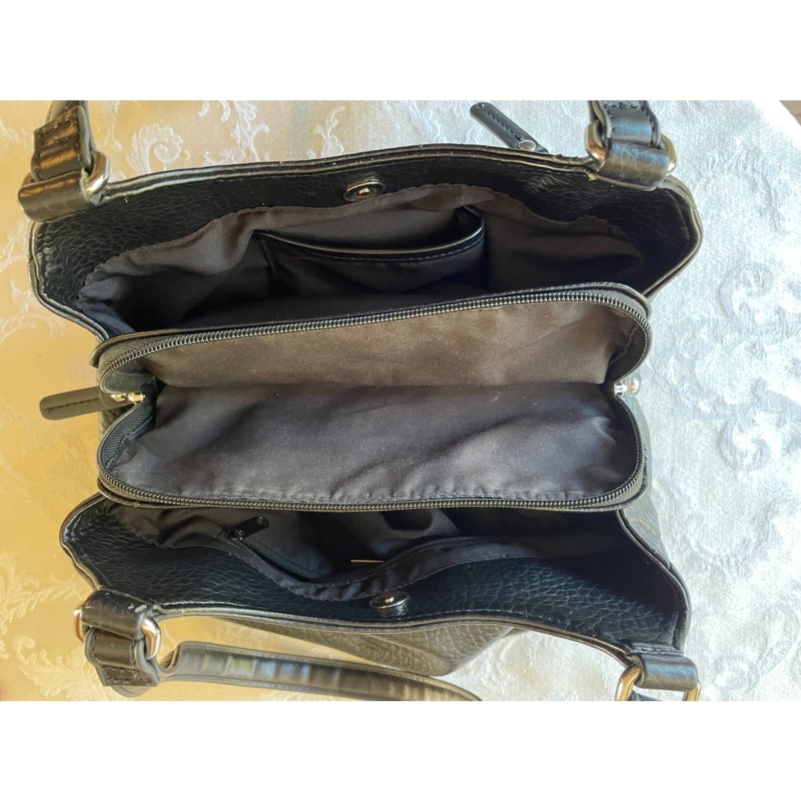 GIANI BERNINI Black Pebble Leather Tote Bag5