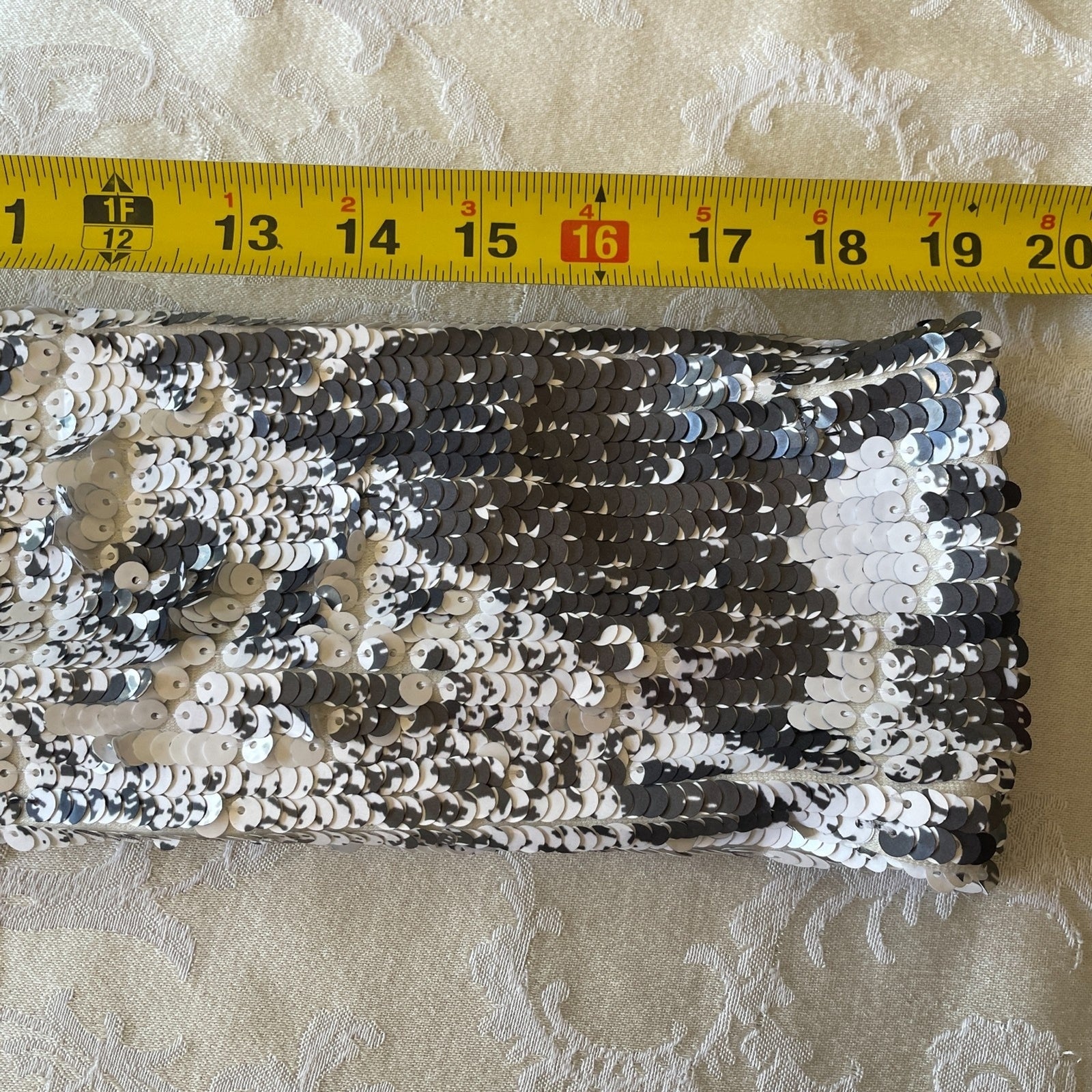 SEN New White & Black Sequin Short Jacket from Milan, Italy, Size XS7