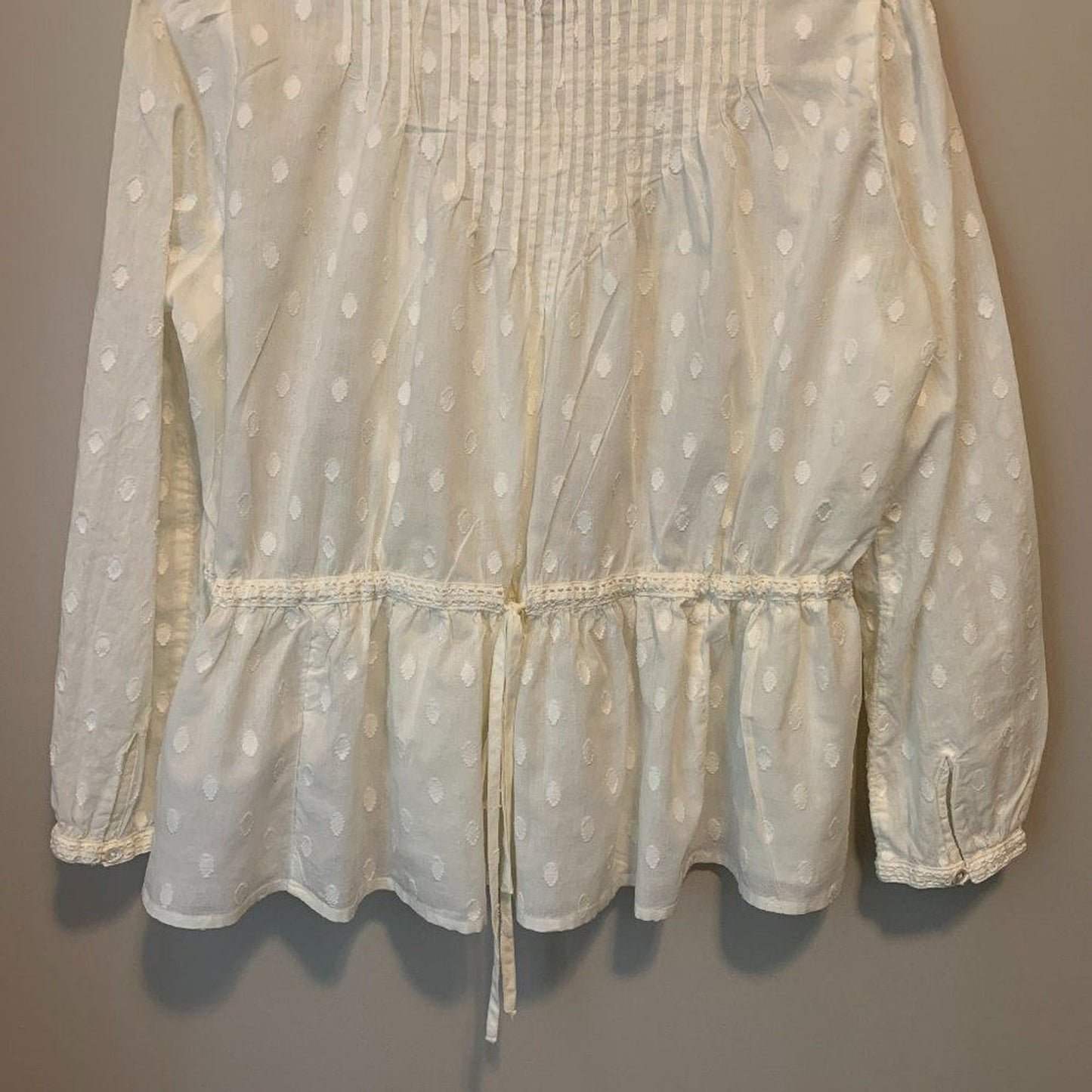 ECOTE 100% Cotton Peasant Cream Blouse4