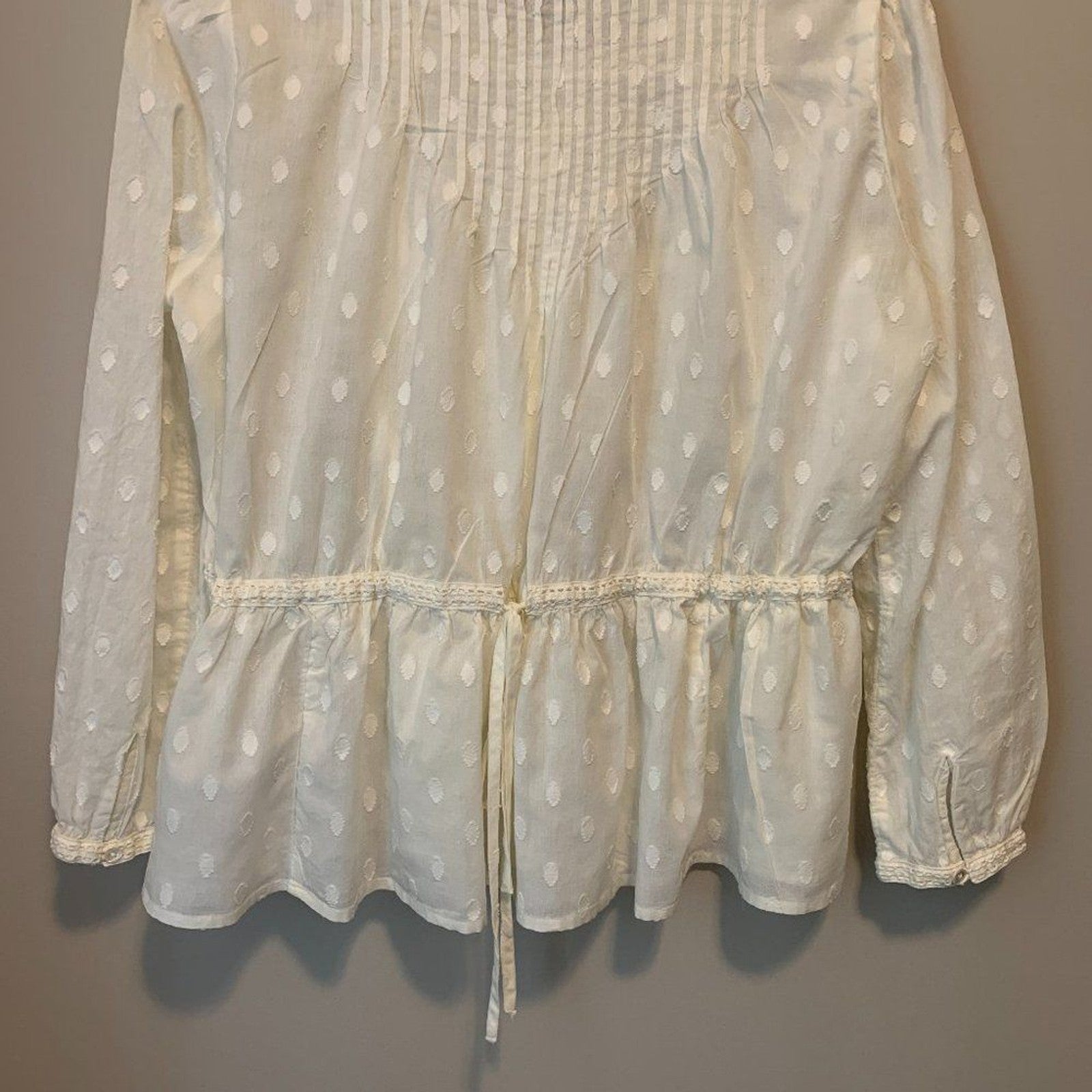 ECOTE 100% Cotton Peasant Cream Blouse4