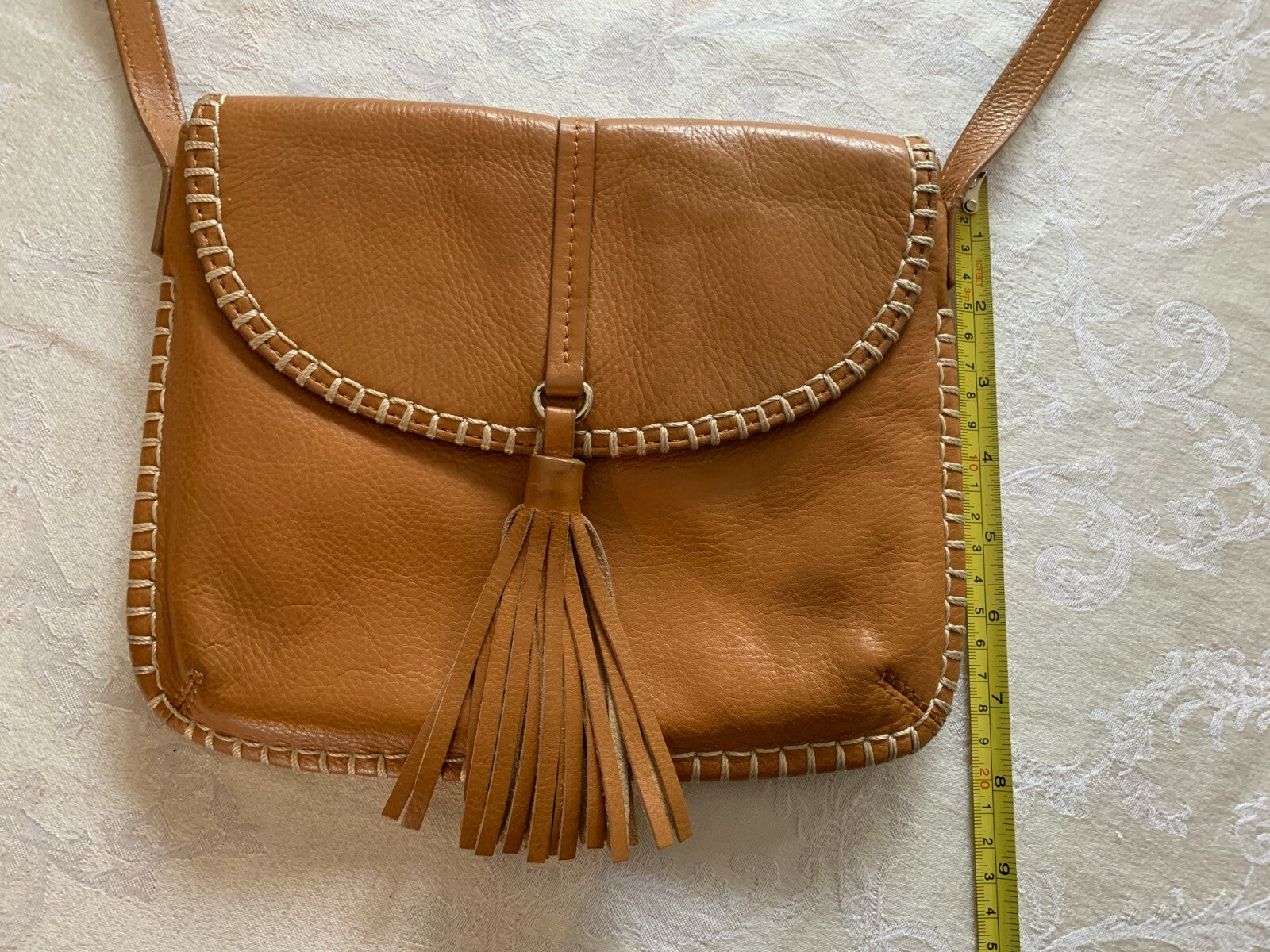 CLARKS Leather Crossbody bag with tassel7